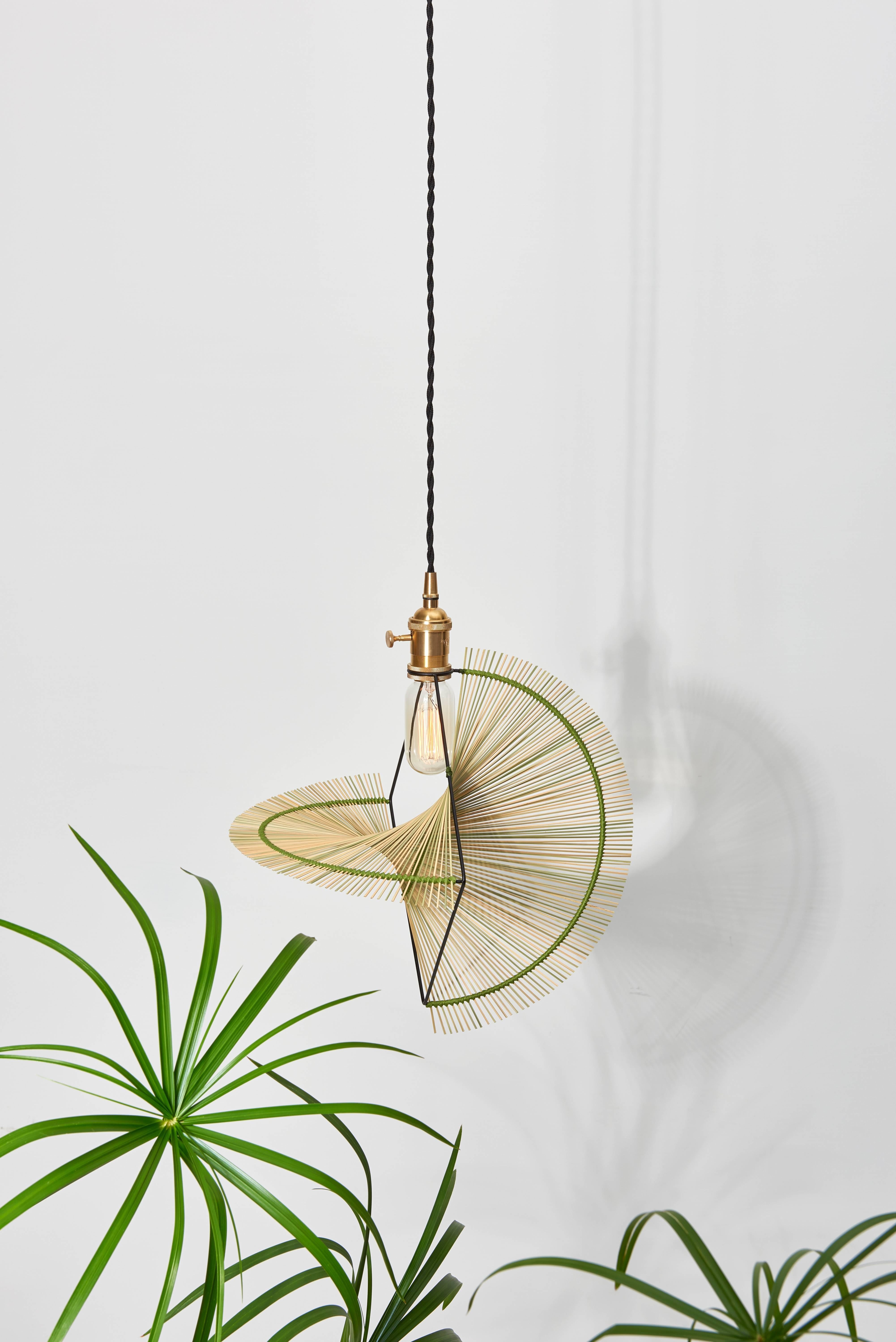 Ryar Light, Umbrella Sedge Handcrafted Pendant For Sale 4