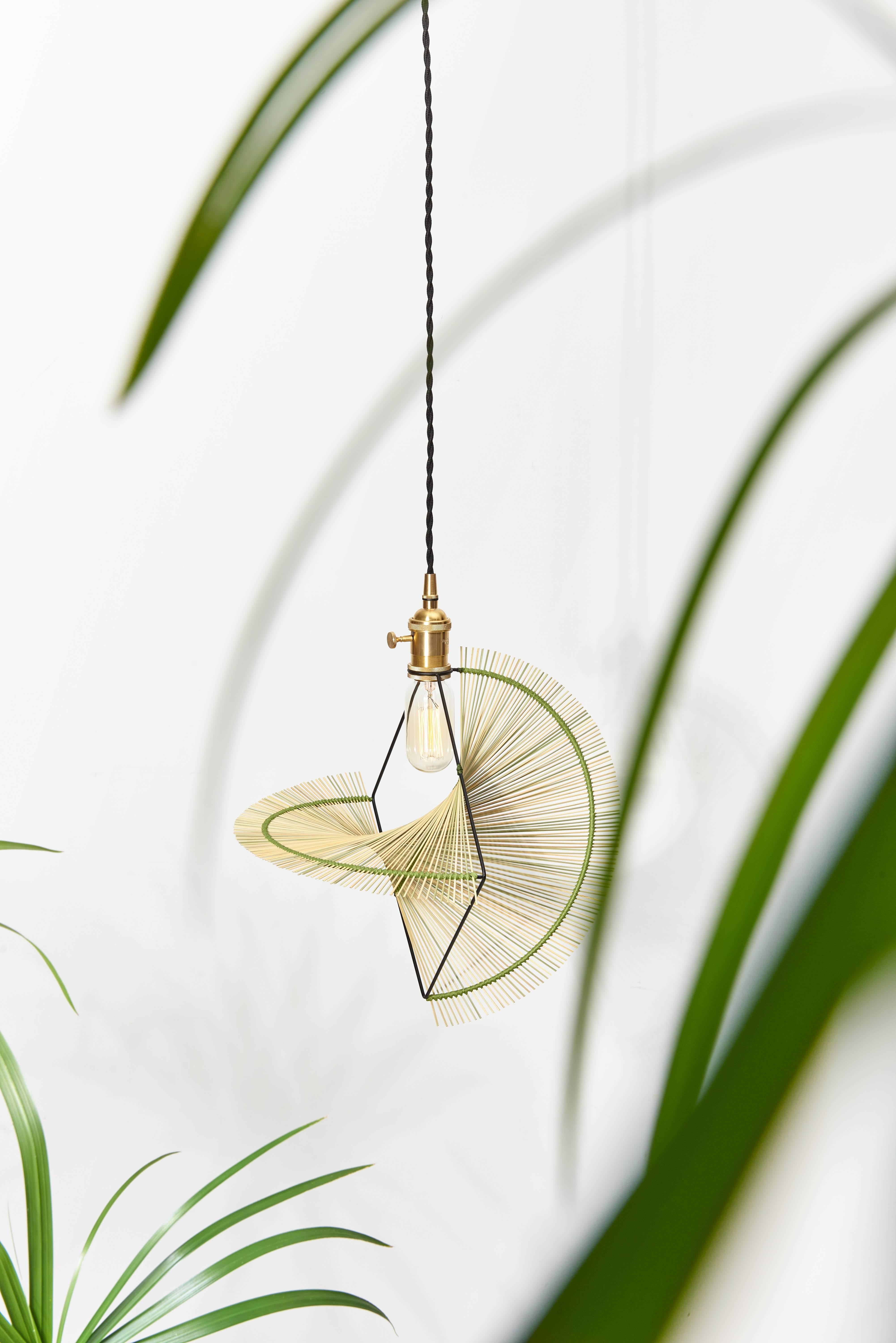 Ryar Light, Umbrella Sedge Handcrafted Pendant For Sale 5