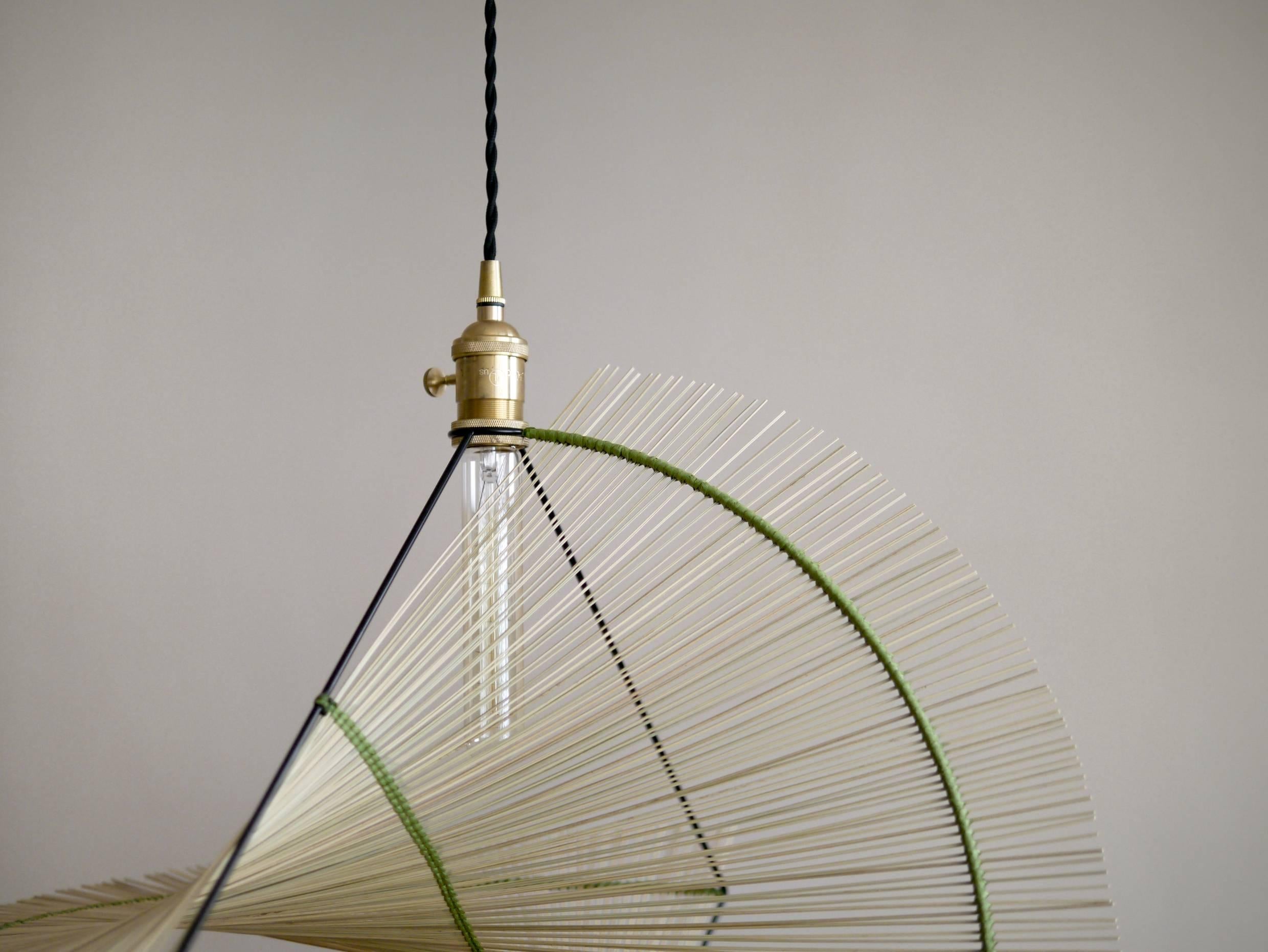 Ryar Light, Umbrella Sedge Handcrafted Pendant For Sale 7