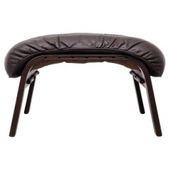 RyBo Rykken  Leather Ottoman. 1970s Norway