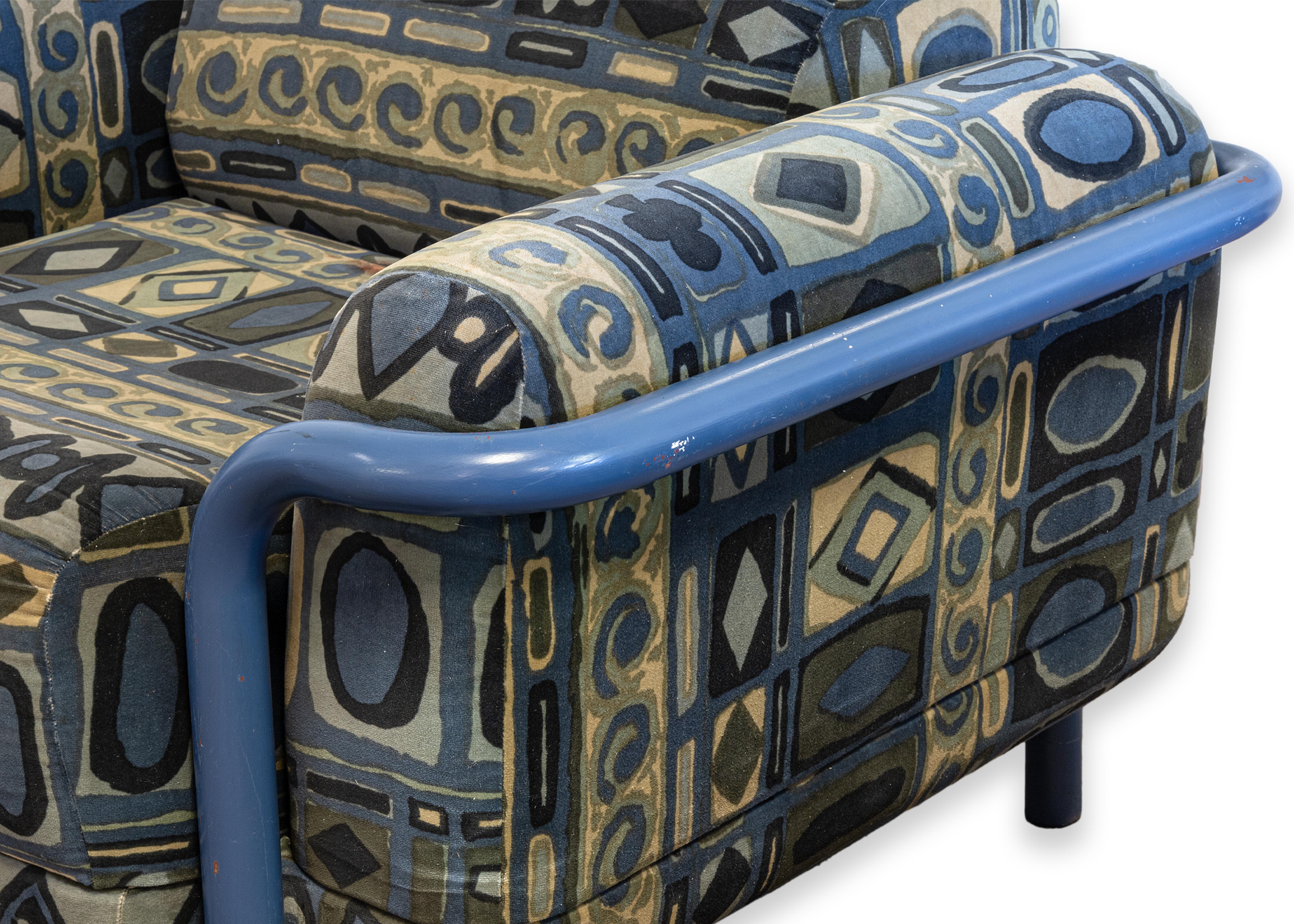 Rye für Marble Furniture Co. Stuhl Prototyp röhrenförmiges Stahlrohr-Kissen Lenor Larsen im Angebot 3