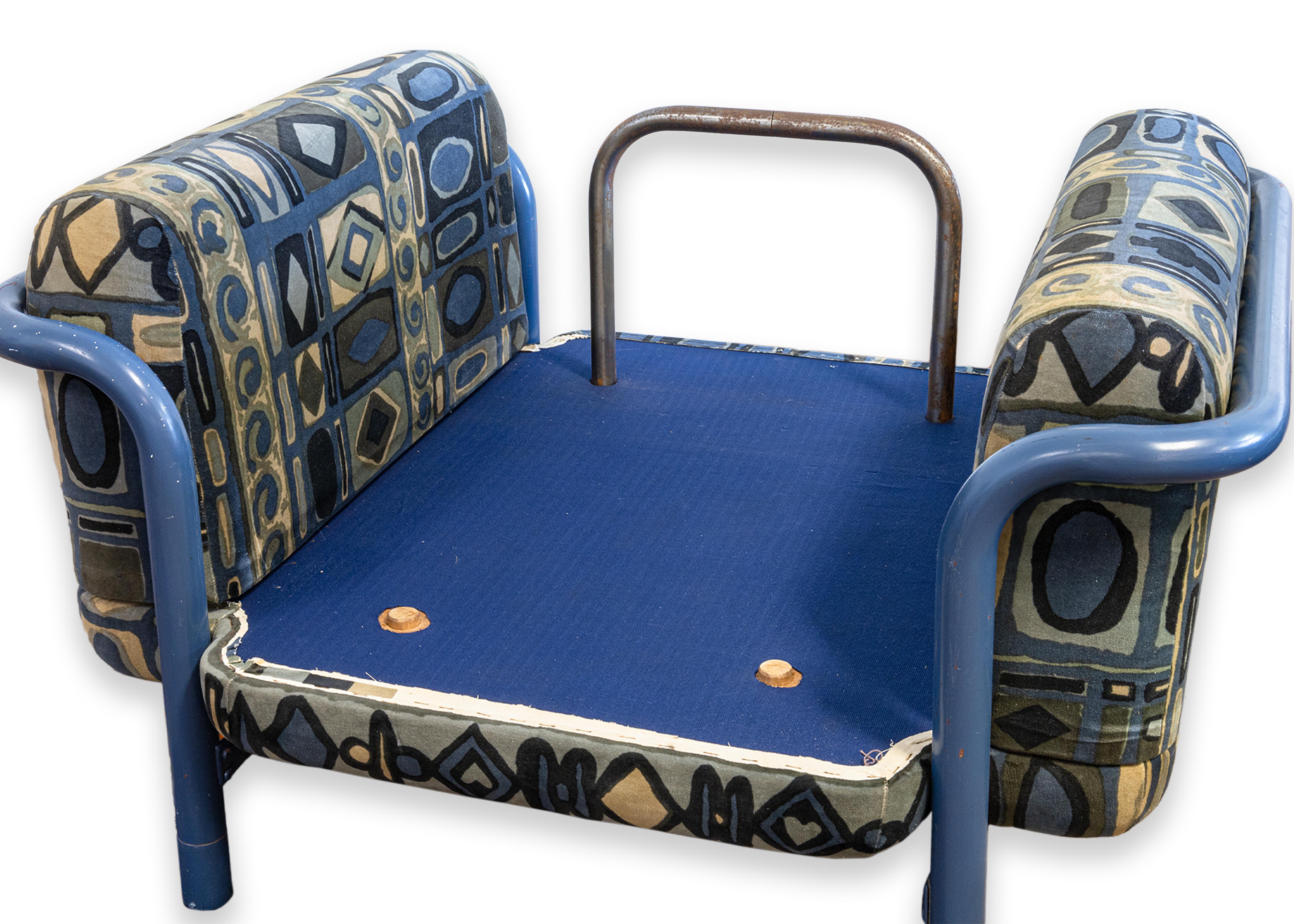 Rye für Marble Furniture Co. Stuhl Prototyp röhrenförmiges Stahlrohr-Kissen Lenor Larsen im Angebot 4