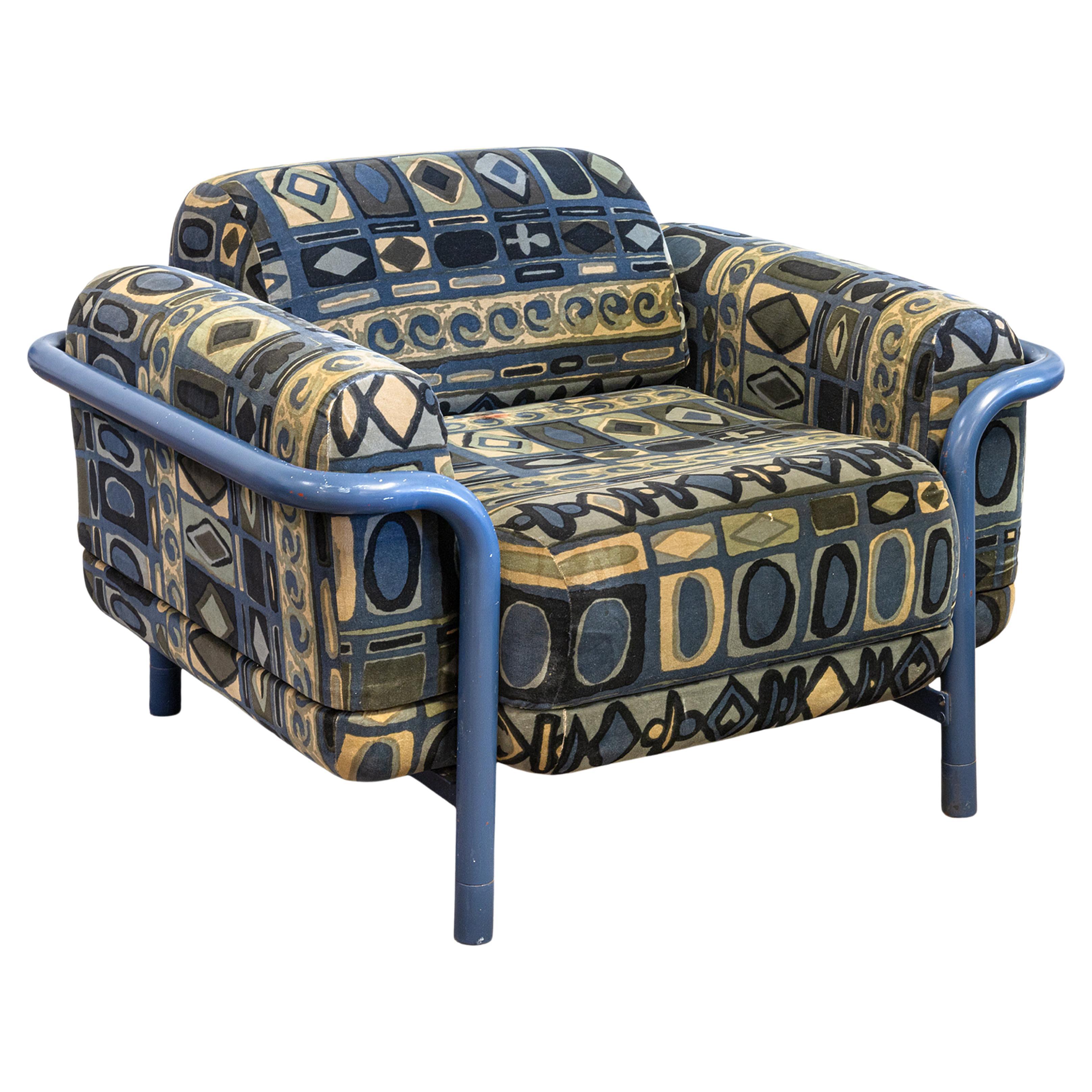 Rye pour Marble Furniture Co. Prototype de chaise avec coussin en acier tubulaire Lenor Larsen en vente