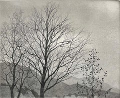 Vintage Scenery of Winter Trees