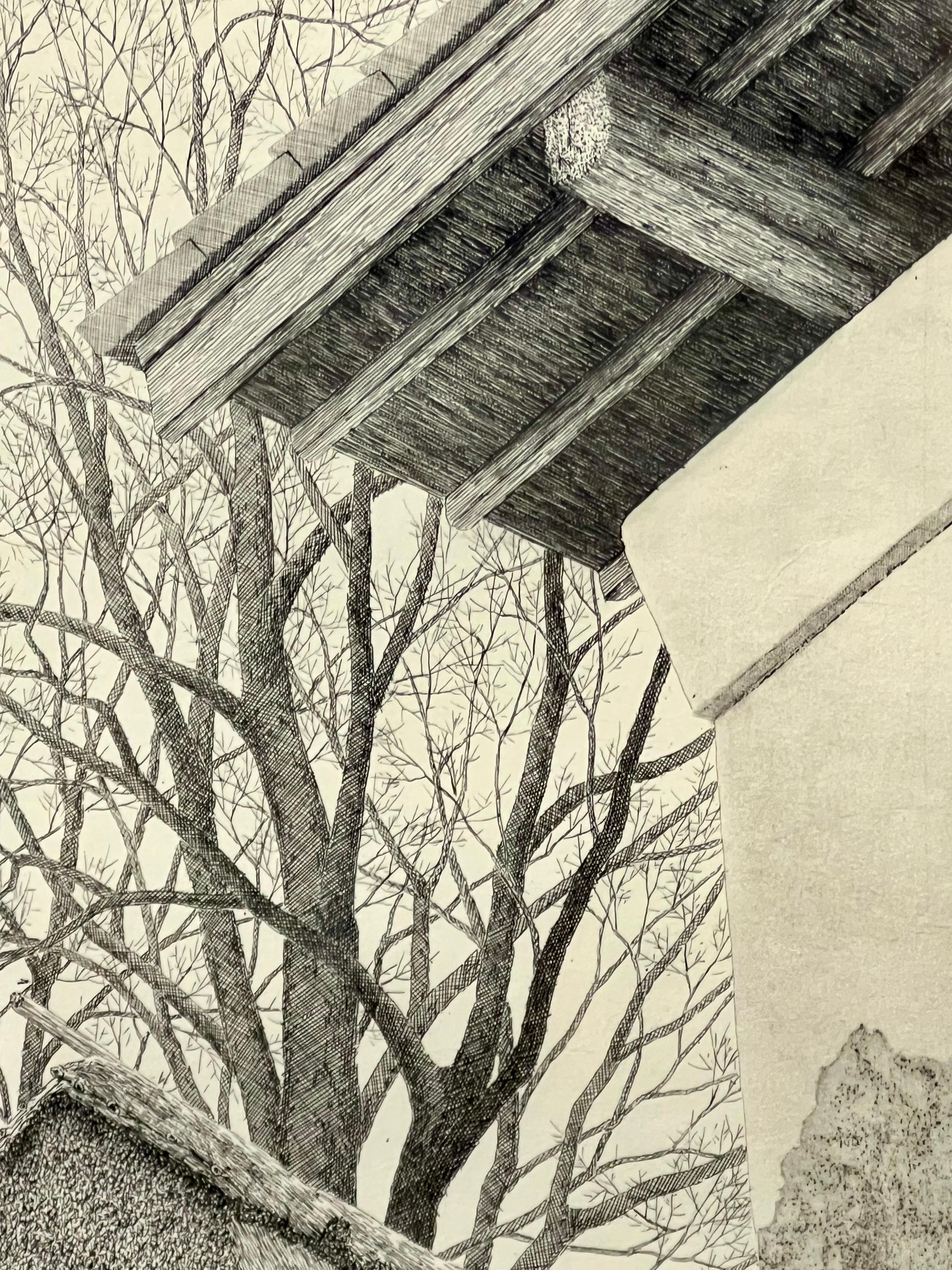 Late 20th Century Ryohei Tanaka Etching Japan c1993 For Sale