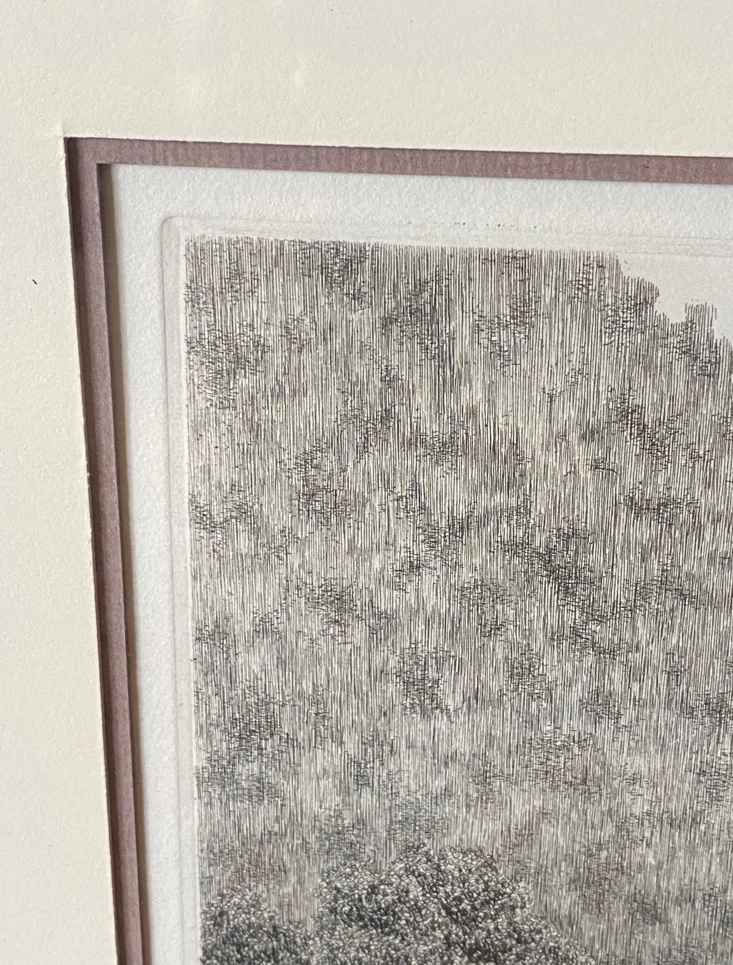 Tanaka Ryohei Tanaka Signée Grande Gravure Japonaise Edition Limitée Maison au toit de chaume en vente 10