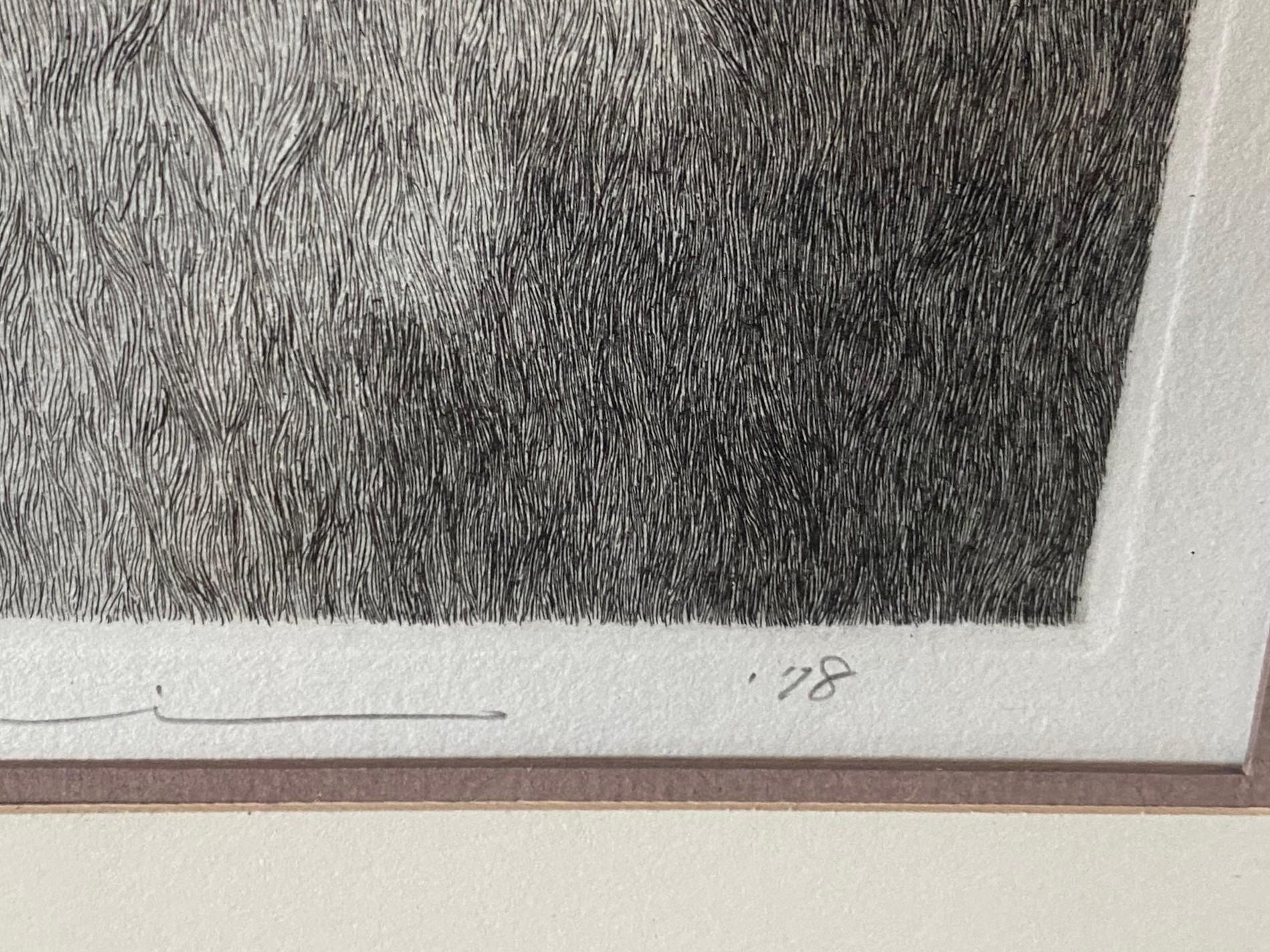 Tanaka Ryohei Tanaka Signée Grande Gravure Japonaise Edition Limitée Maison au toit de chaume en vente 13