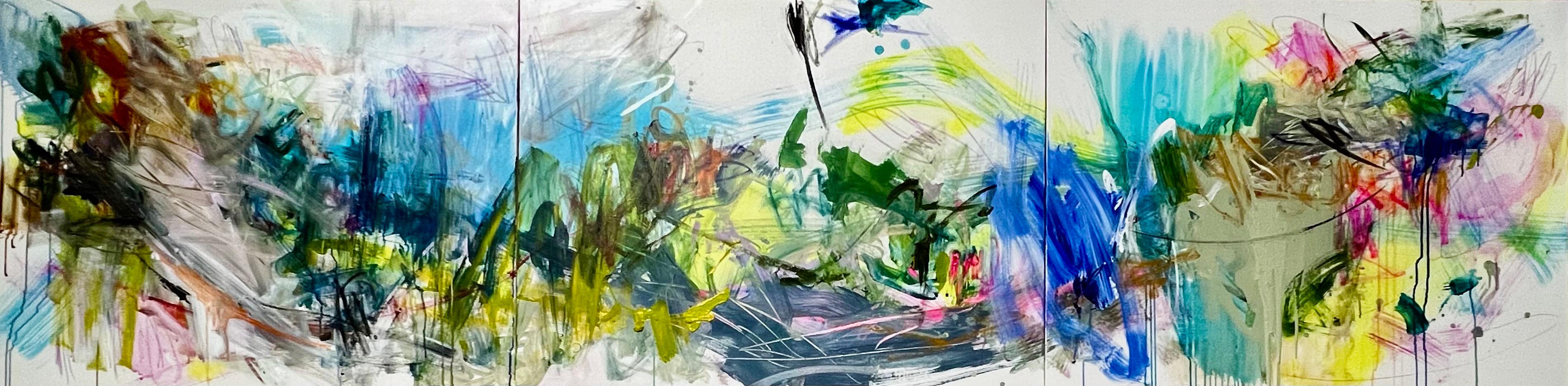 Abstract Painting di Ryoko Endo - Crescendo 2 (trittico)