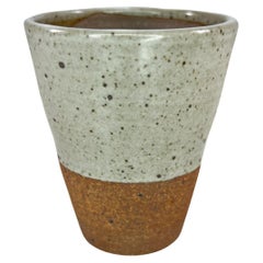 Vintage Ryoko Modern Speckled Pottery Sake Cup Japanese Ceramic Art