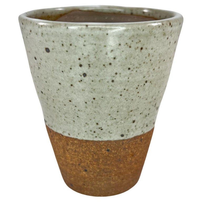 Ryoko Modern Speckled Pottery Sake Cup Japanese Ceramic Art For Sale at