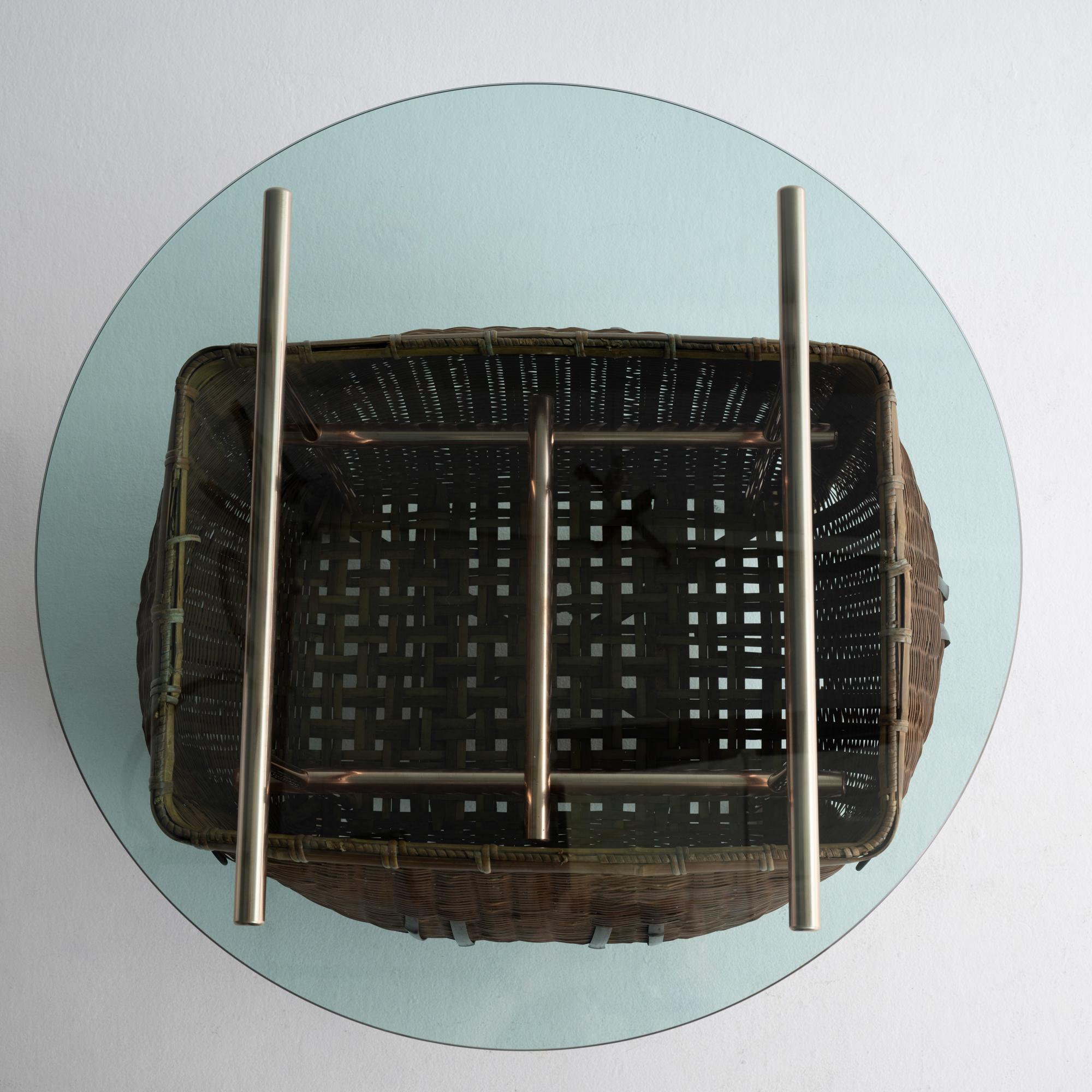 Ryosuke Harashima Contemporary Zen-Bambuskorb-Tisch (Japanisch) im Angebot