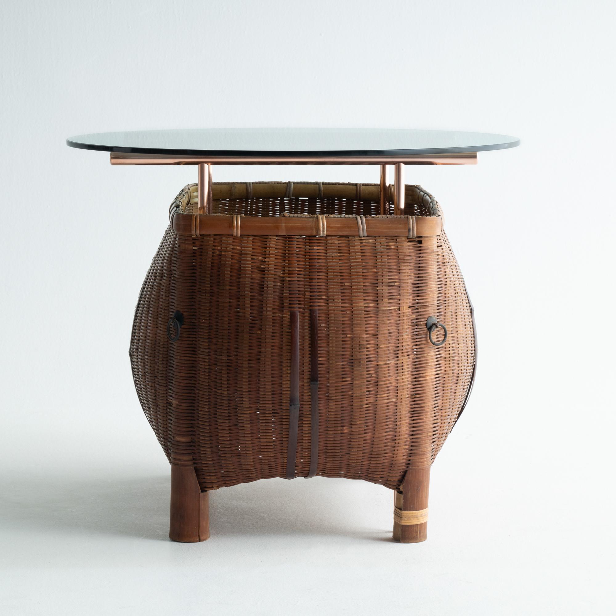 Ryosuke Harashima Contemporary Zen-Bambuskorb-Tisch im Zustand „Neu“ im Angebot in Shibuya-ku, Tokyo