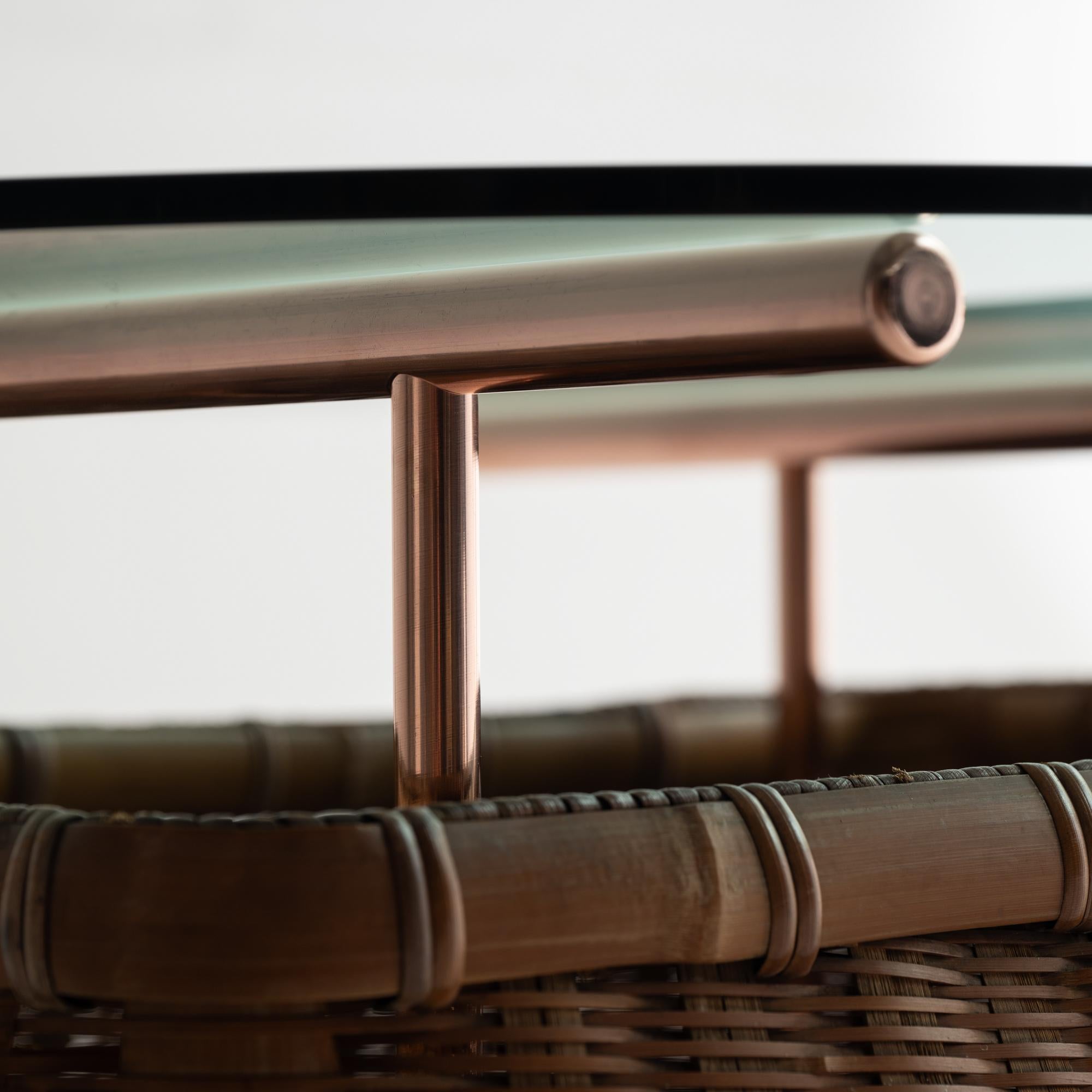 Ryosuke Harashima Contemporary Zen-Bambuskorb-Tisch im Angebot 1