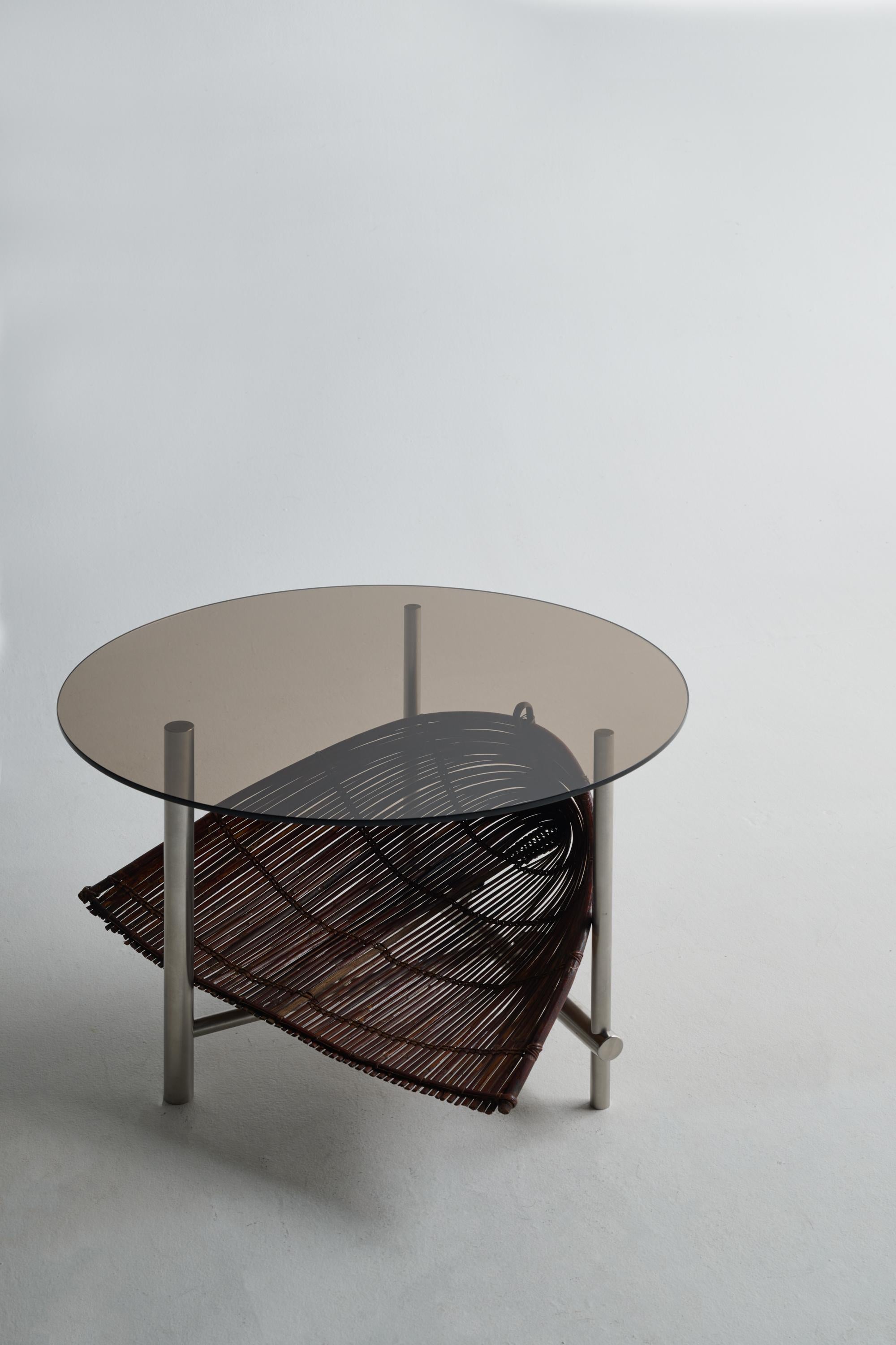 Ryosuke Harashima Table à panier en bambou zen contemporaine2 en vente 3