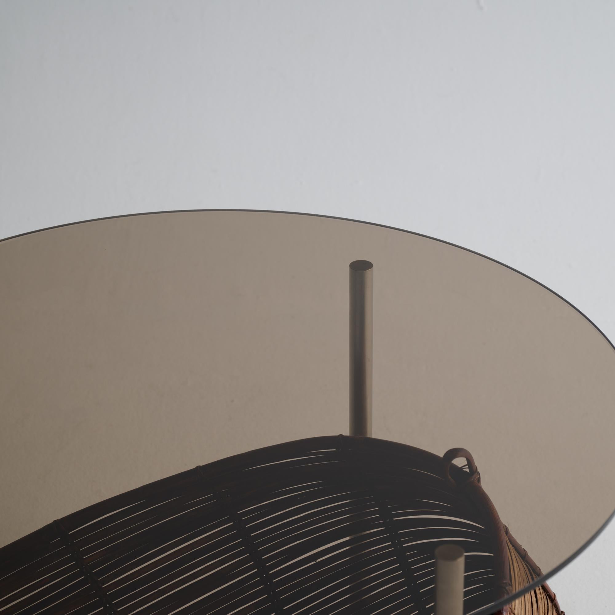 XXIe siècle et contemporain Ryosuke Harashima Table à panier en bambou zen contemporaine2 en vente