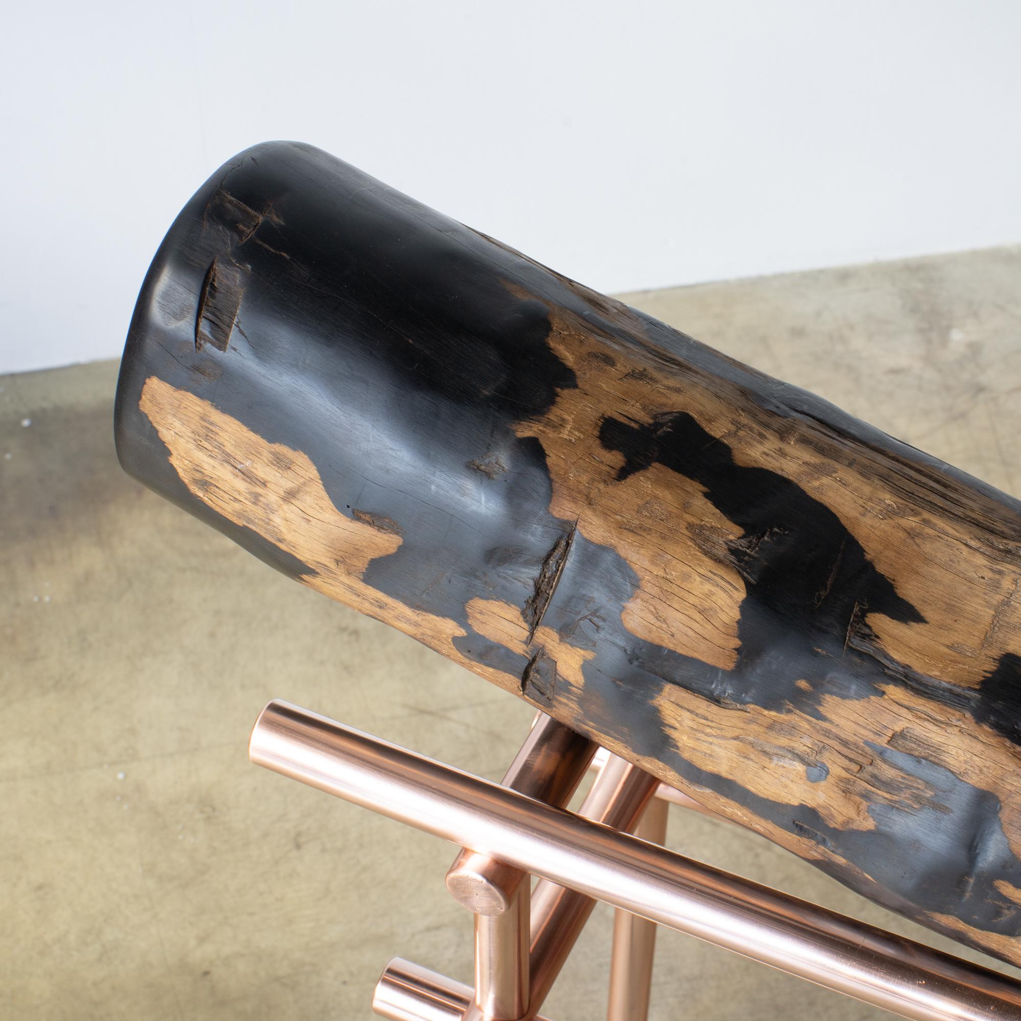 XXIe siècle et contemporain Ryosuke Harashima Tabouret zen contemporain en ébène en vente