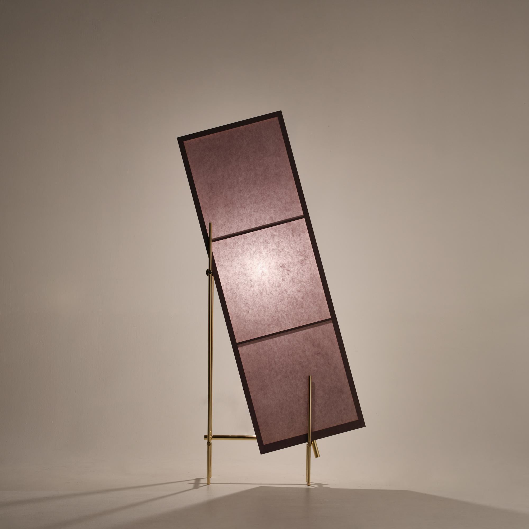 Ryosuke Harashima Lámpara de pie Zen contemporánea Papel japonés Japonés en venta