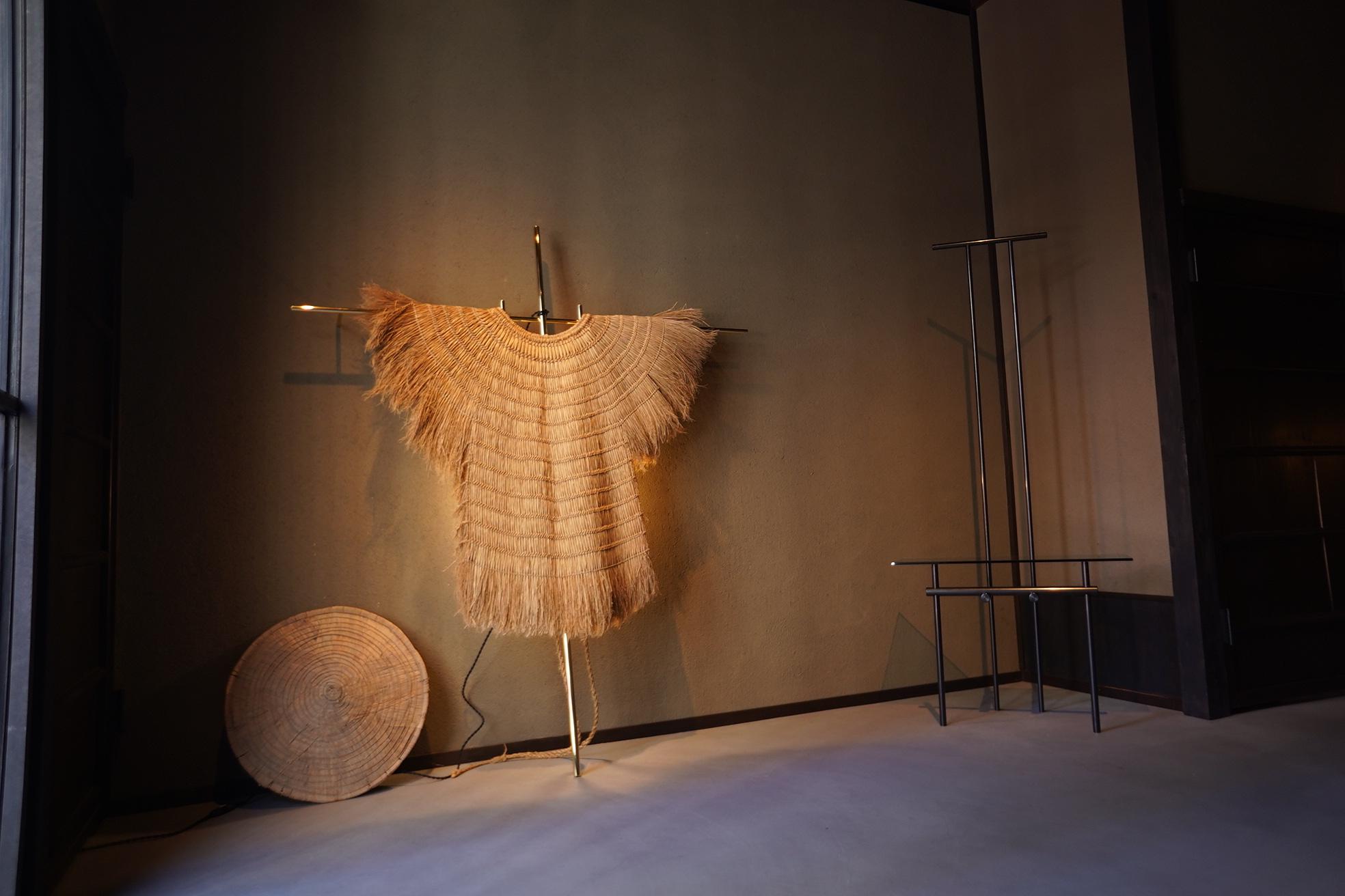 Ryosuke Harashima Lampe sculpturale zen contemporaine manteau de paille en vente 5
