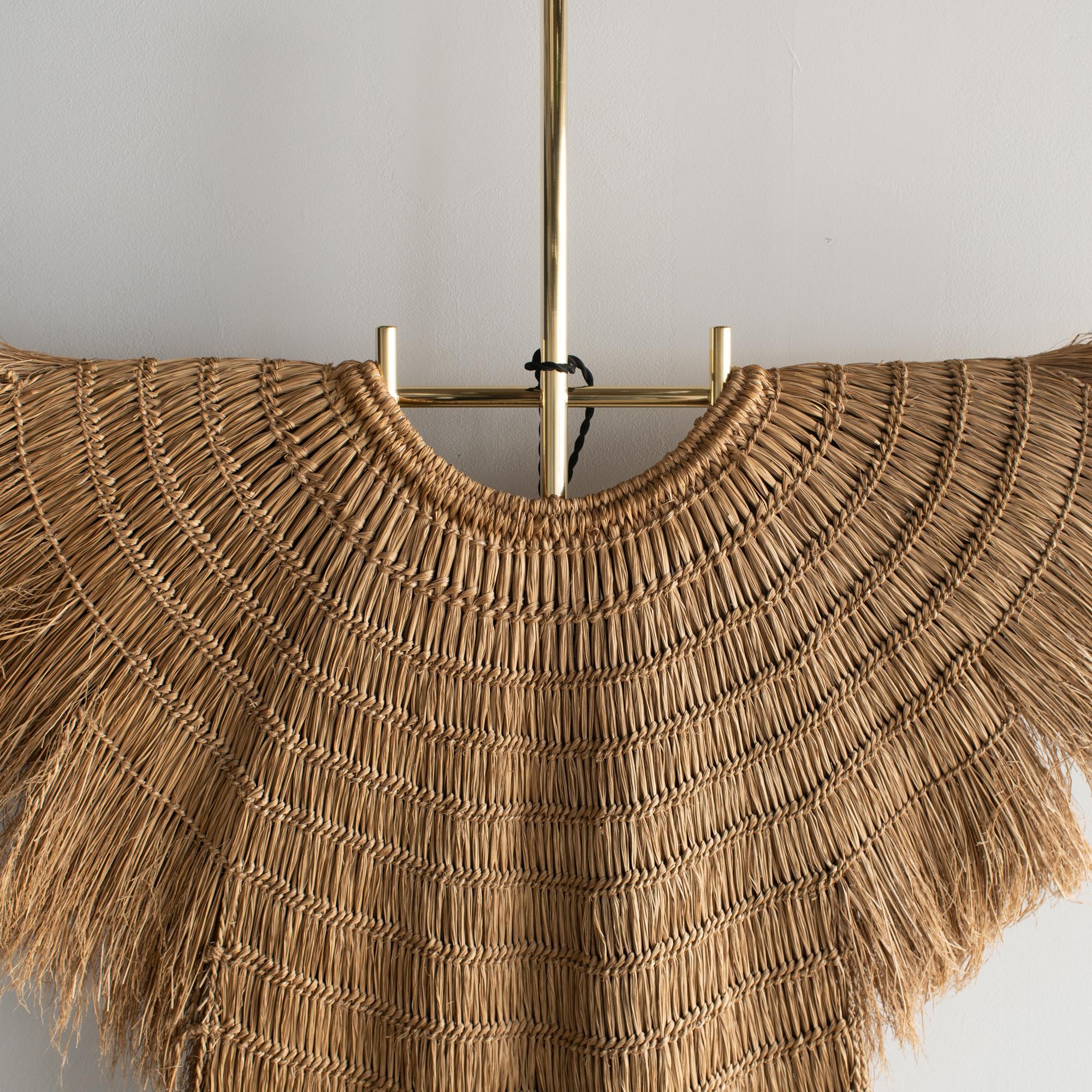 XXIe siècle et contemporain Ryosuke Harashima Lampe sculpturale zen contemporaine manteau de paille en vente