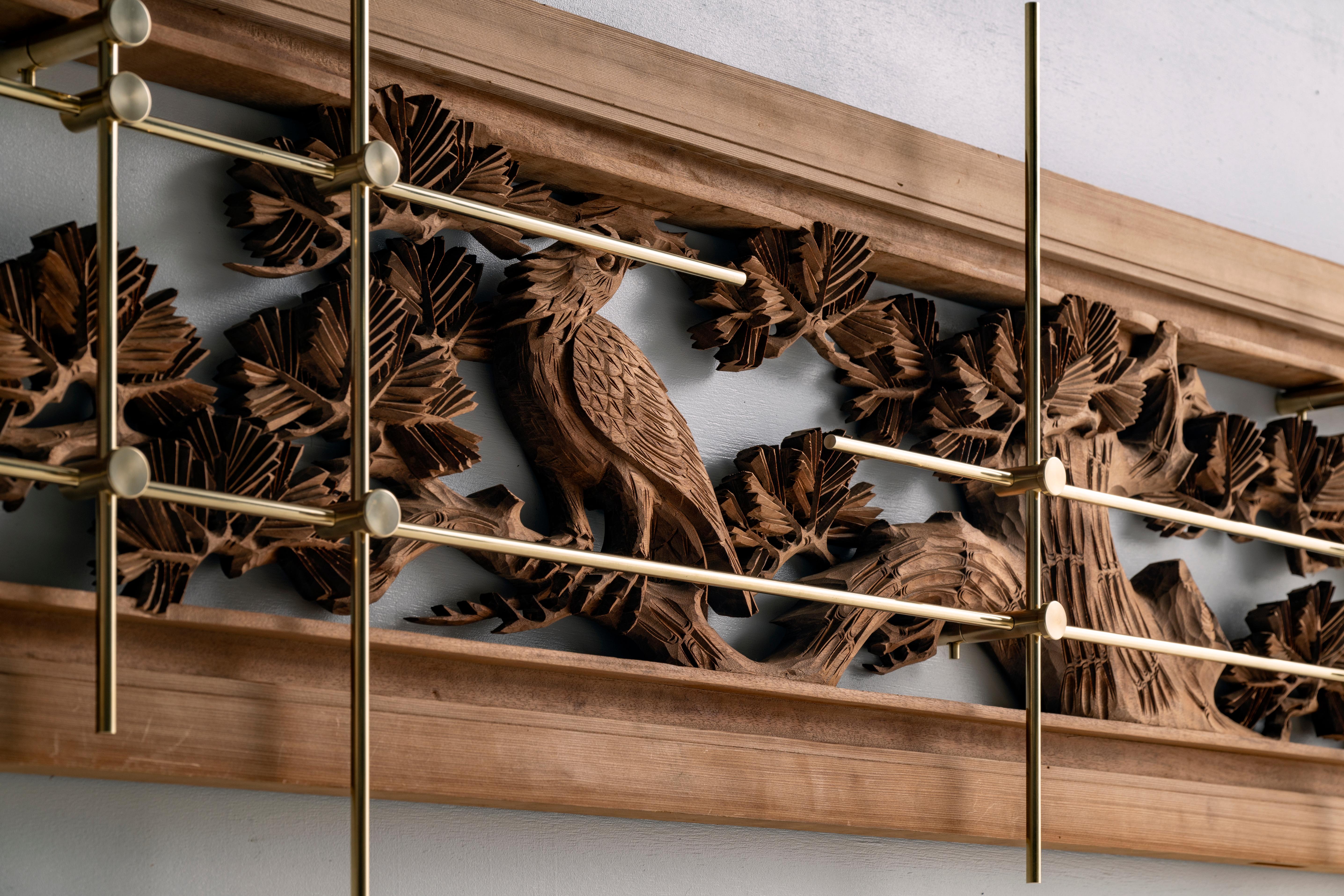 Ryosuke Harashima Zeitgenössische Zen-Wandskulptur aus Holz im Angebot 3