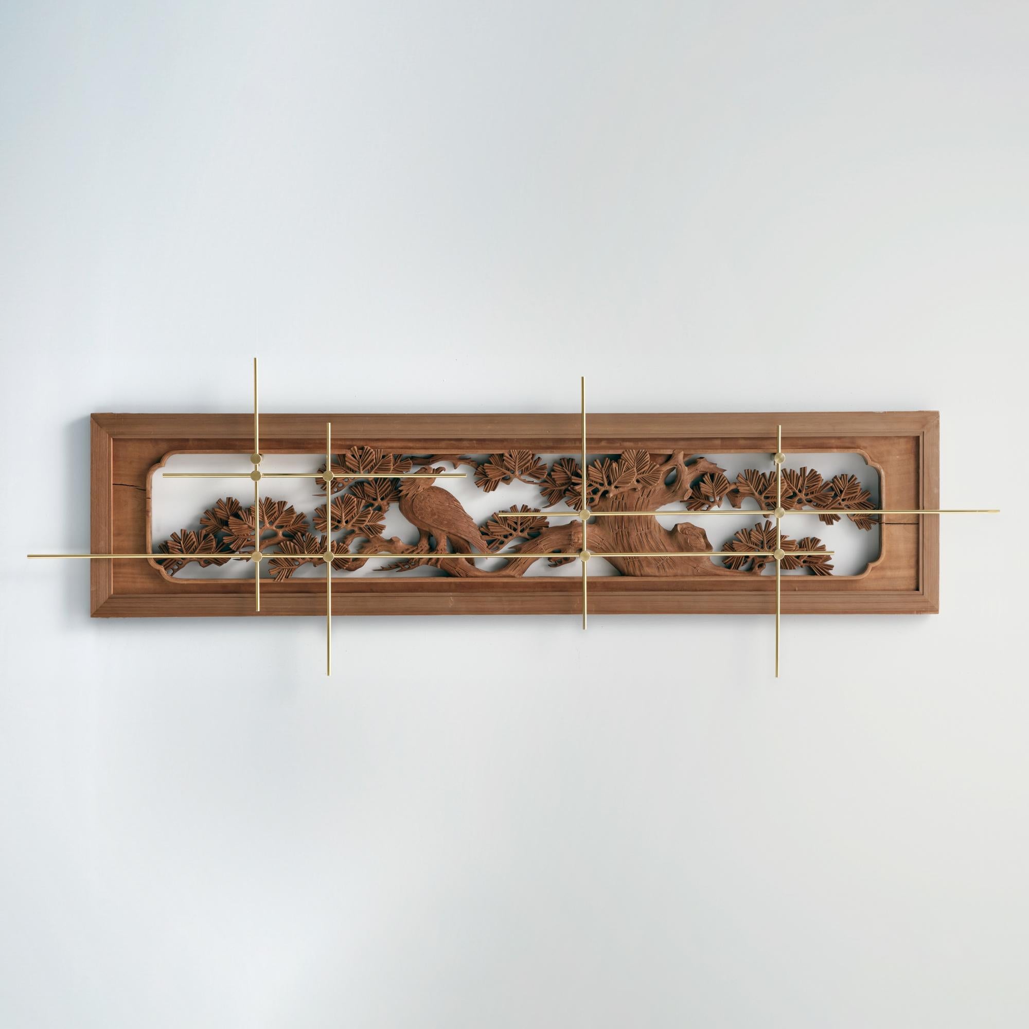Ryosuke Harashima Zeitgenössische Zen-Wandskulptur aus Holz im Angebot 5