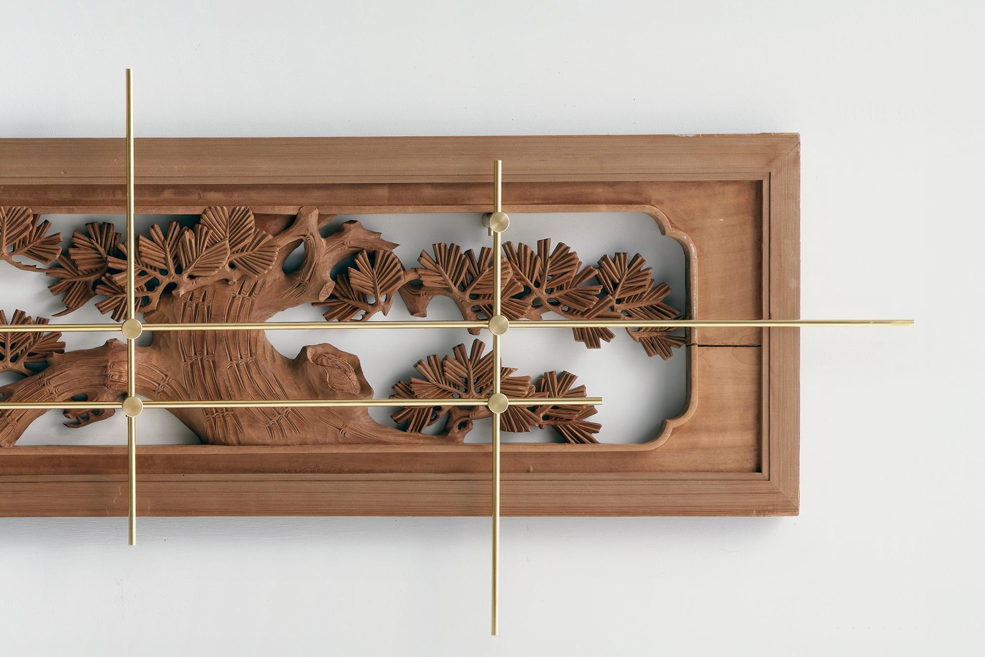 Ryosuke Harashima Zeitgenössische Zen-Wandskulptur aus Holz (Japonismus) im Angebot