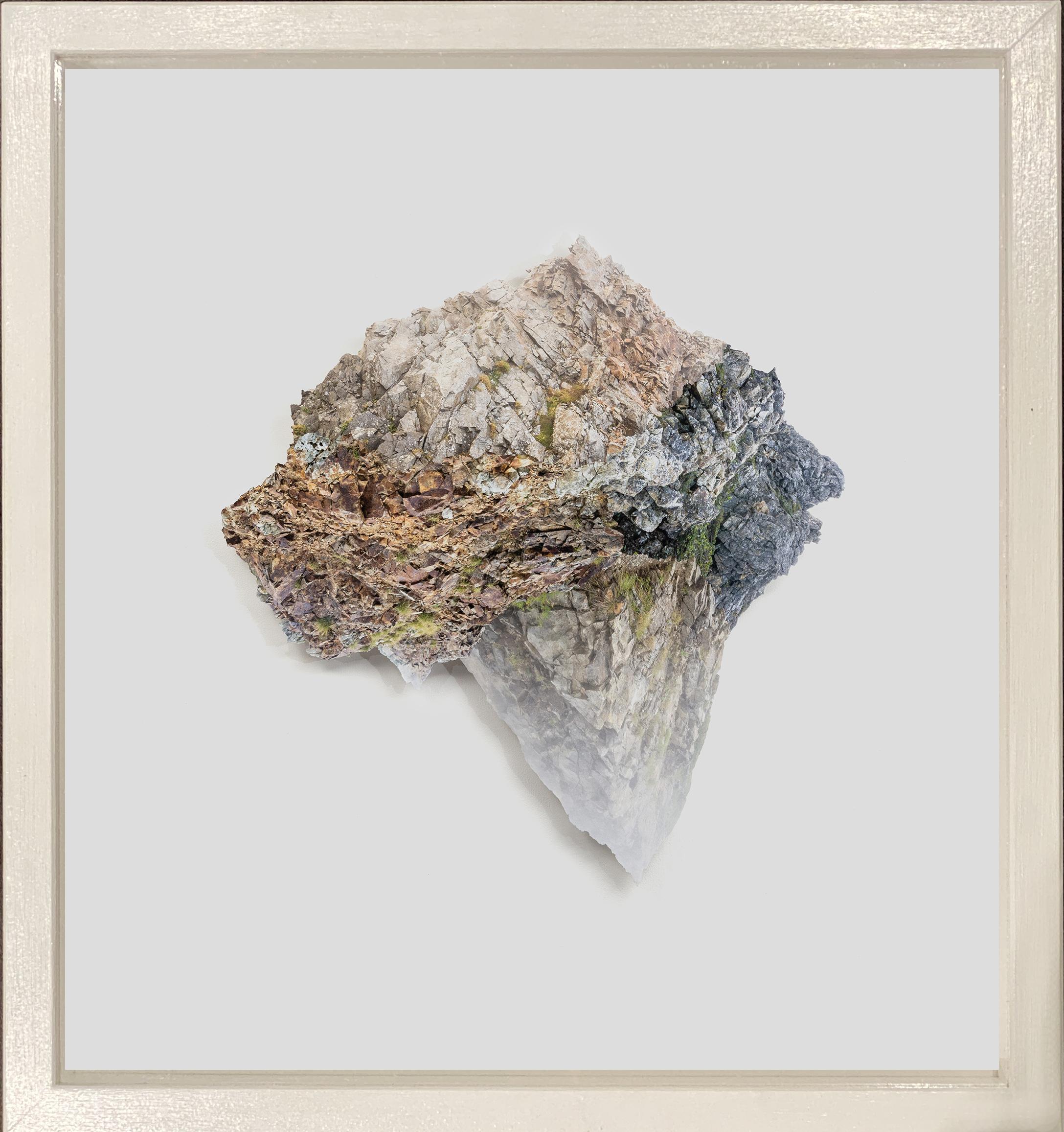 Ryota Shiibashi Still-Life Print - See A World in Rocks. Photo Collage Of Rocks On Hanji Highlight Precious Life  