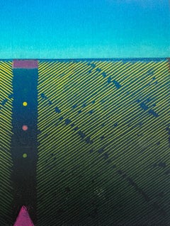 A frame. Woodcut, Linocut, Op art, Abstract Print, Colorful, Polish art