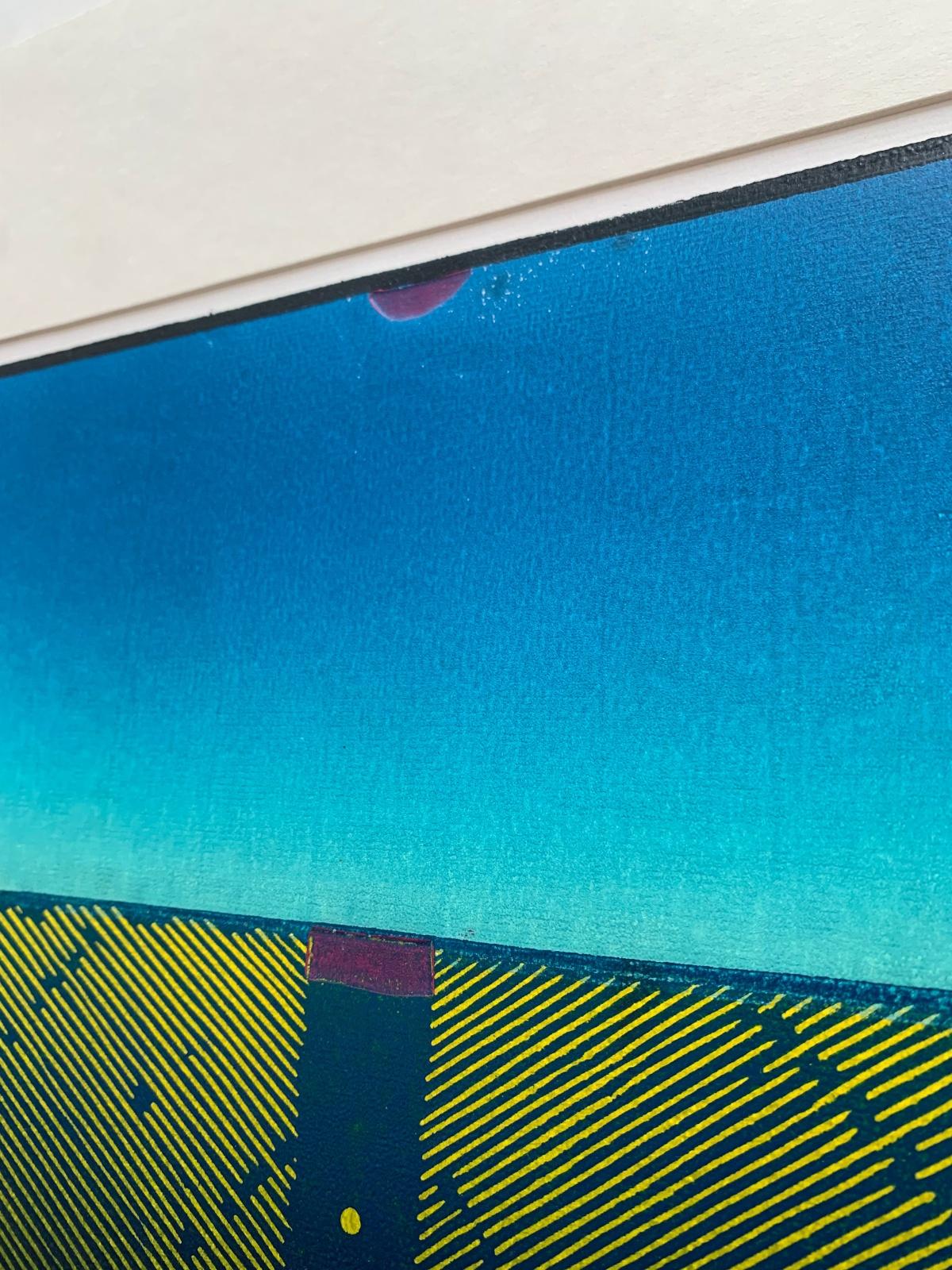 A frame. Woodcut, Linocut, Op art, Abstract Print, Colorful, Polish art For Sale 2