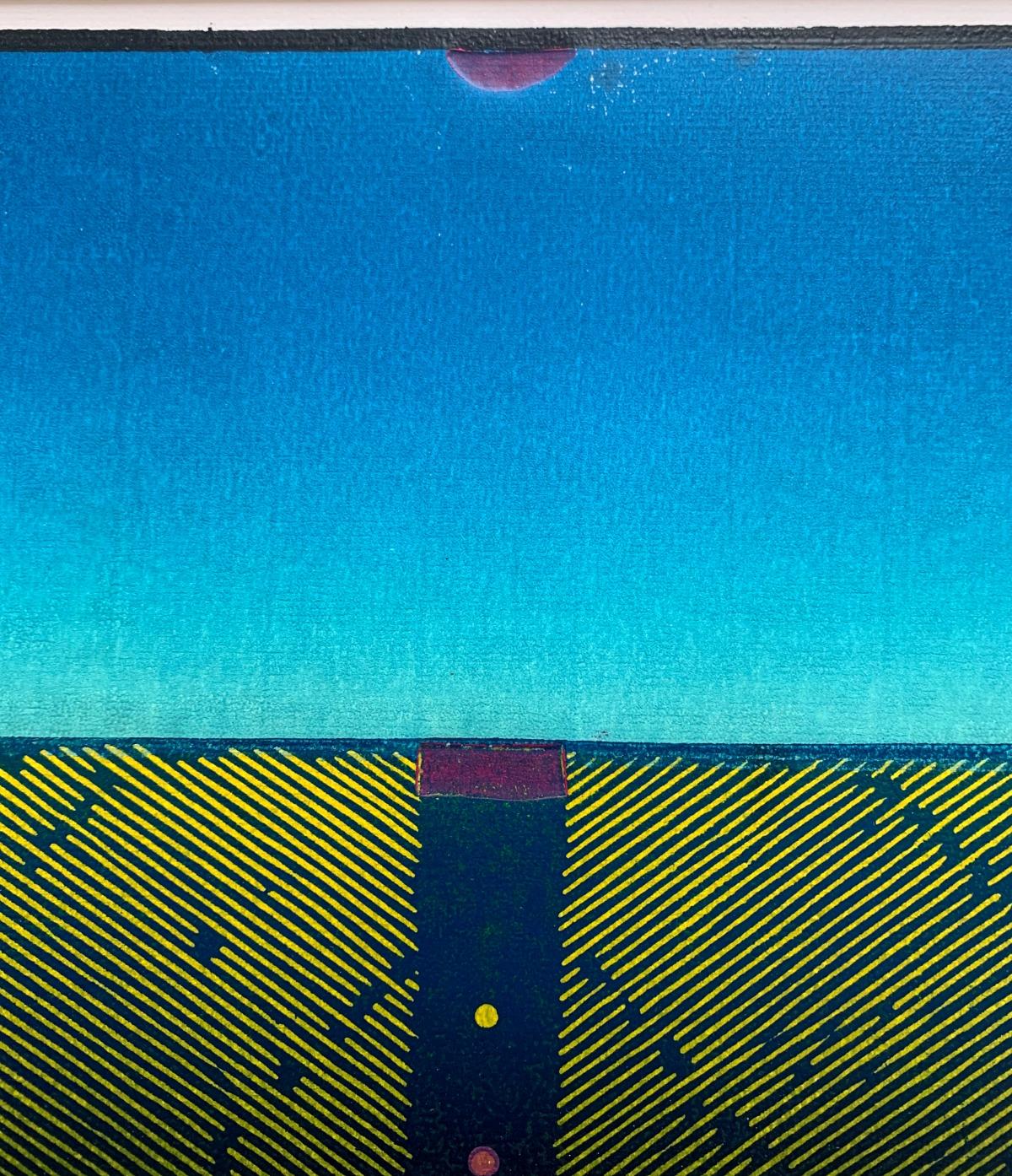 A frame. Woodcut, Linocut, Op art, Abstract Print, Colorful, Polish art For Sale 3