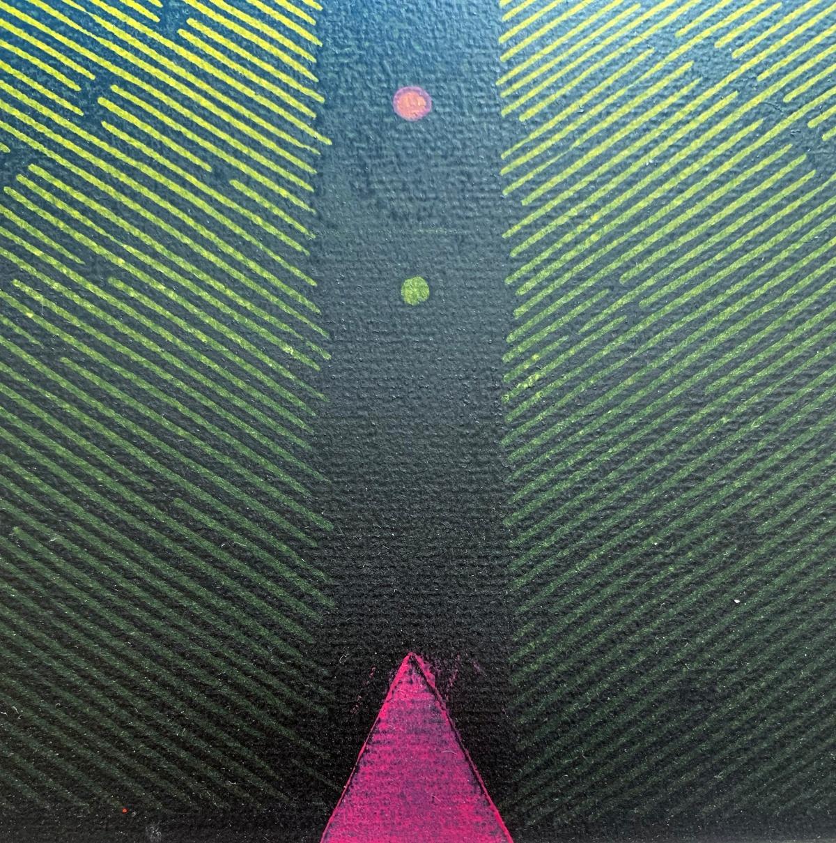 A frame. Woodcut, Linocut, Op art, Abstract Print, Colorful, Polish art For Sale 4