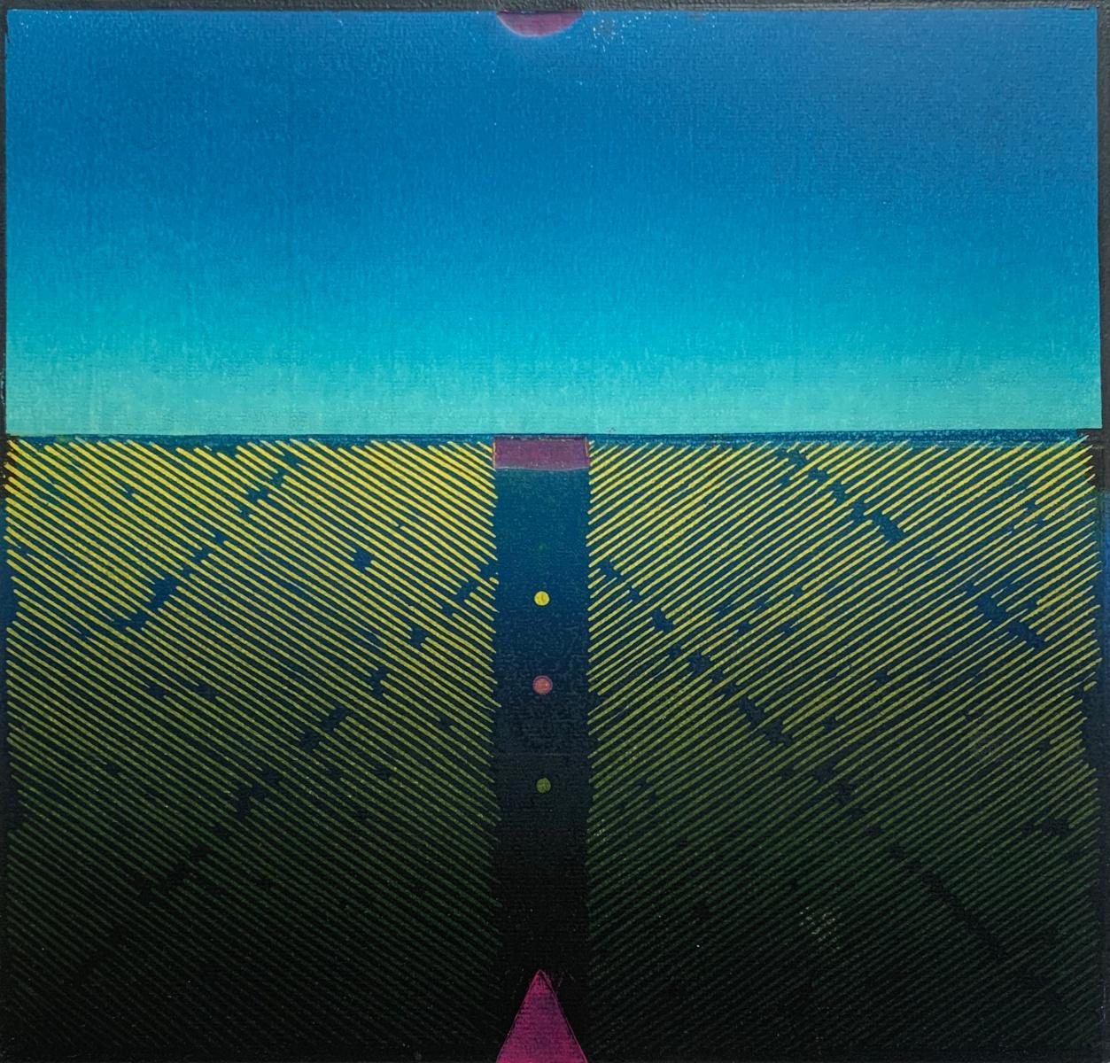 A frame. Woodcut, Linocut, Op art, Abstract Print, Colorful, Polish art