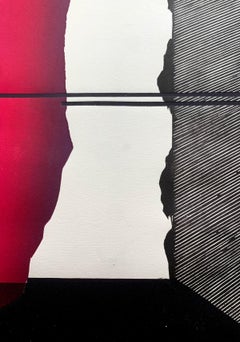 Equivalent shapes. Woodcut, Linocut, Op art, Abstract Print, Polish art