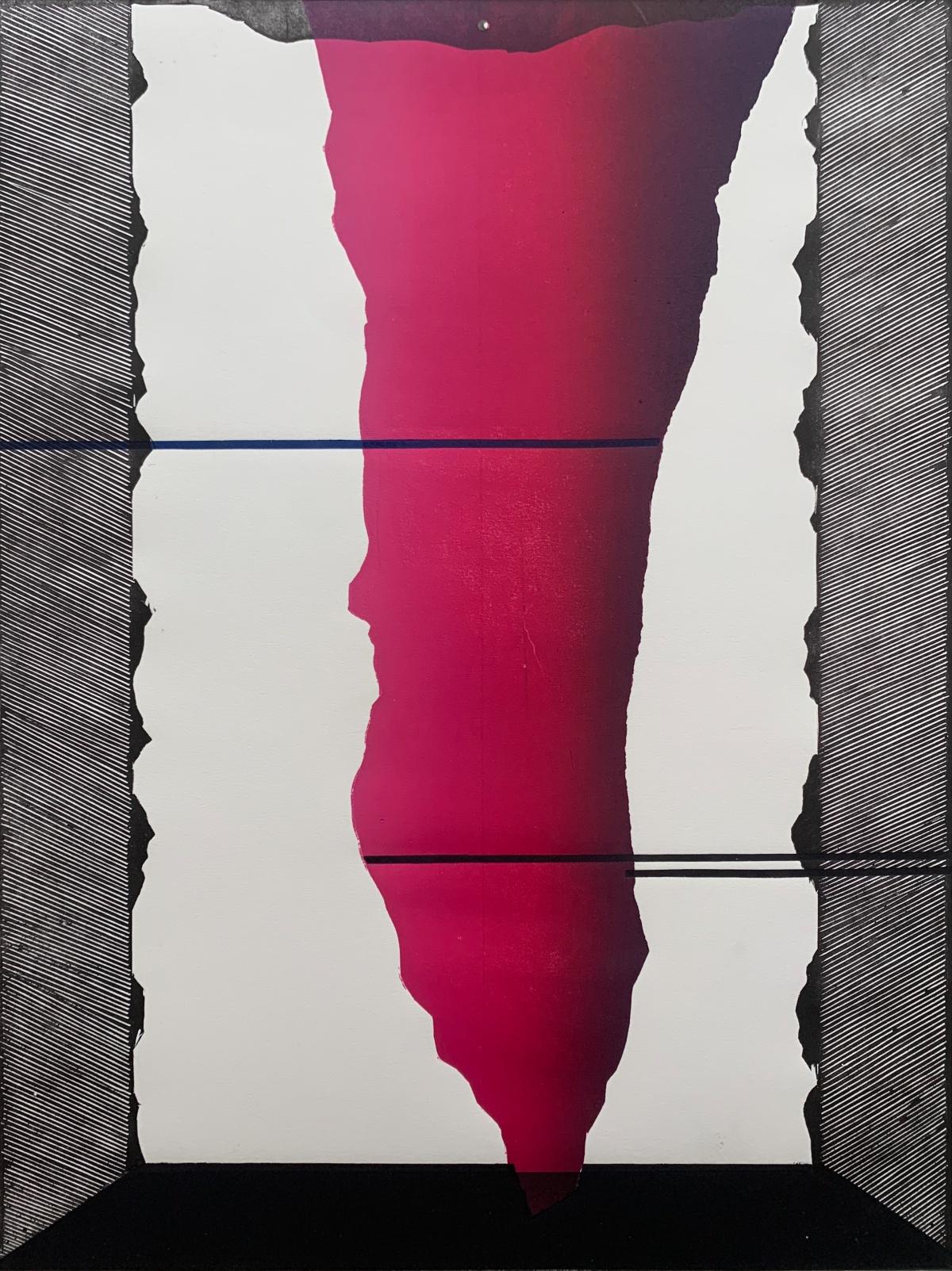 Abstract Print di Ryszard Gieryszewski - Forme equivalenti. Woodcut, Linocut, Op art, Stampa astratta, Arte polacca