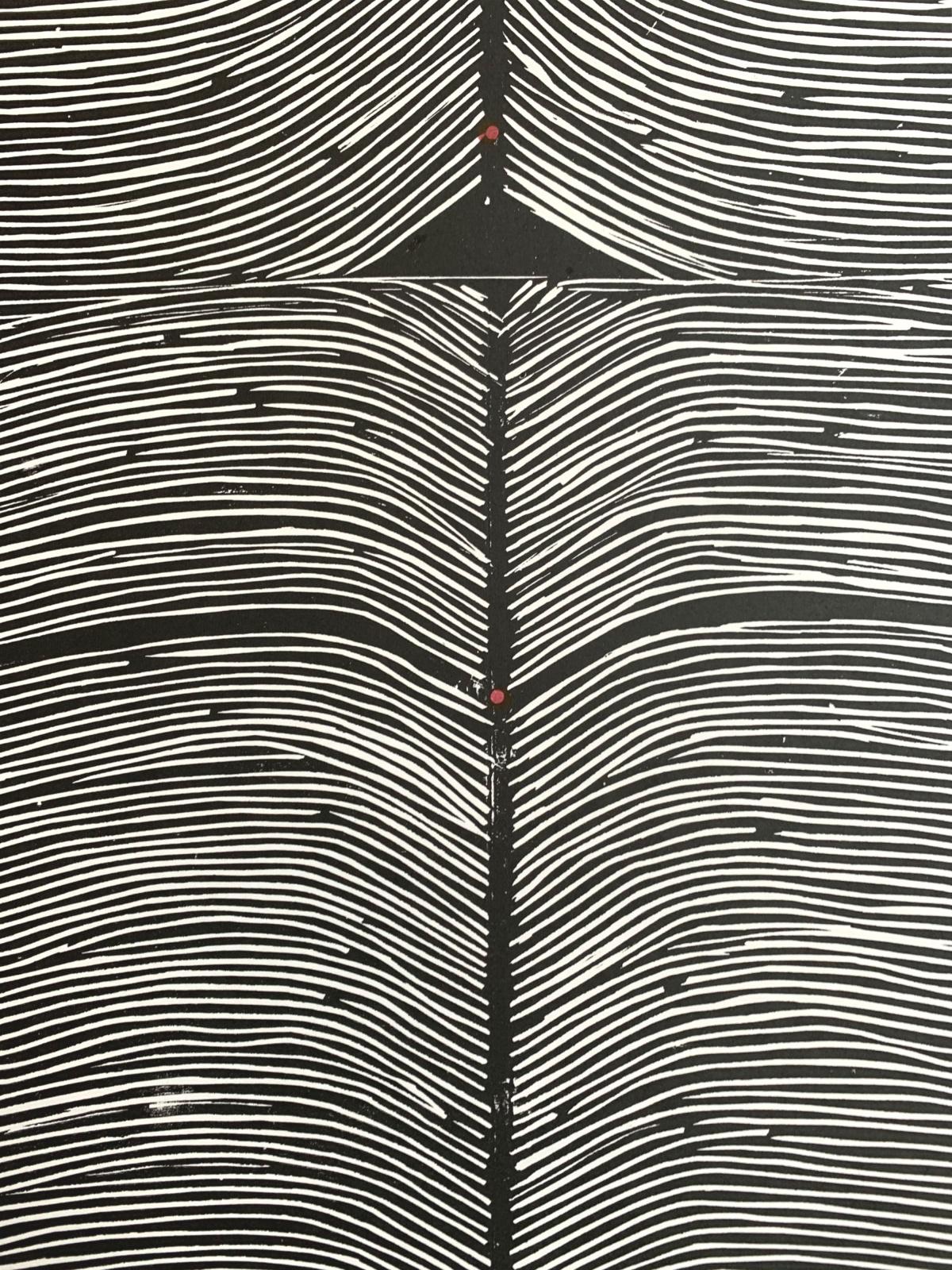 Illusion. Woodcut, Op art, Abstract Print, Black & white, Polish art For Sale 3