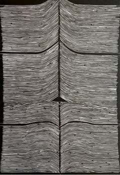 Illusion. Woodcut, Op art, Abstract Print, Black & white, Polish art