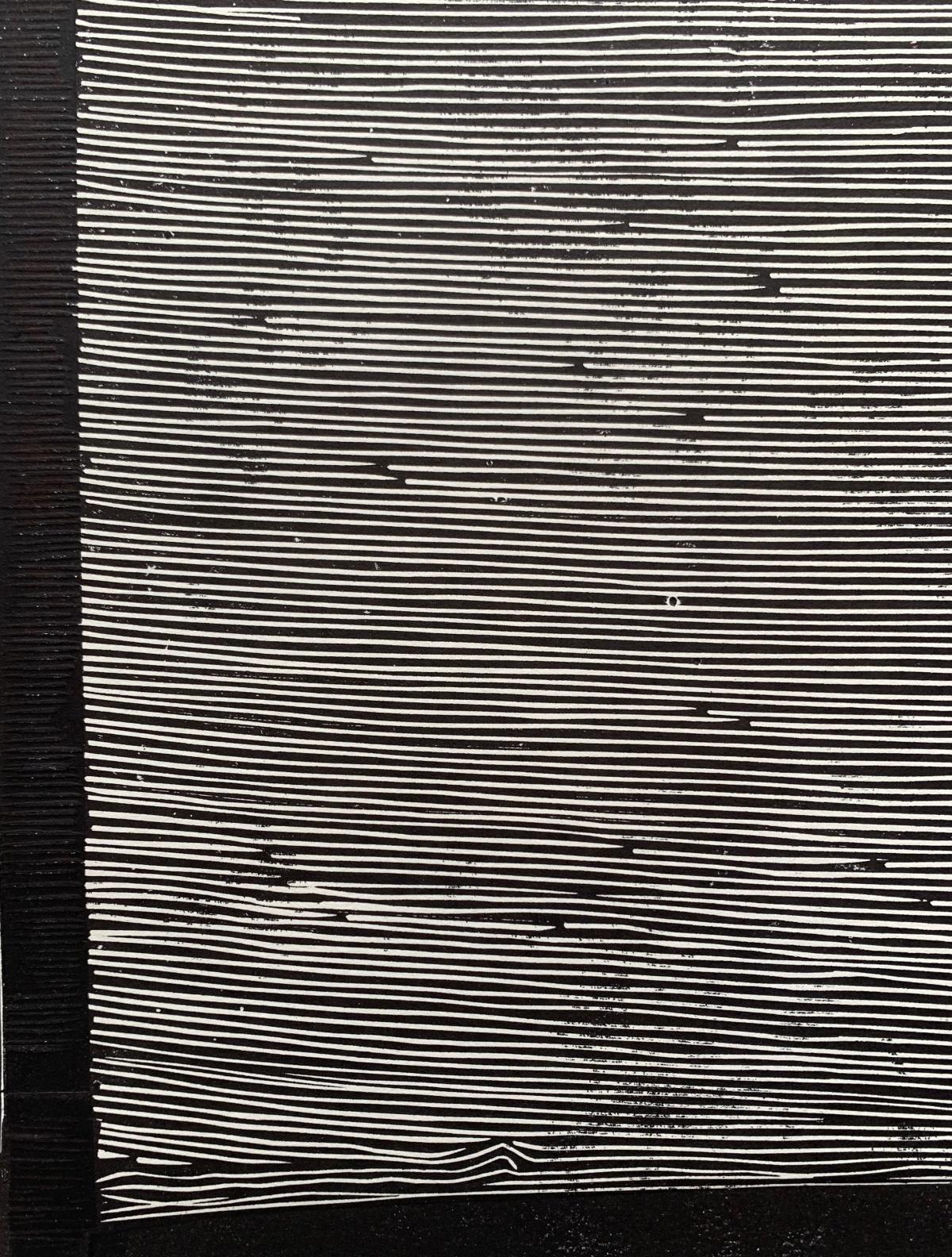 Lines- a record. Woodcut, Linocut, Op art, Abstract Print, Polish art For Sale 5