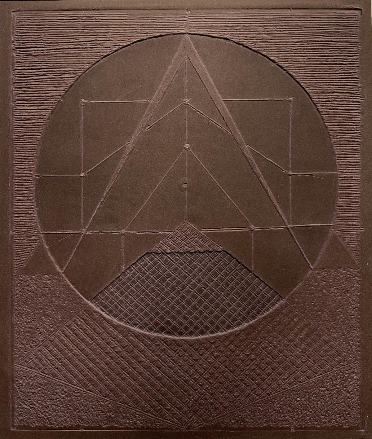 Abstract Print Ryszard Gieryszewski - Relief I - XXIe siècle, graphisme abstrait contemporain, formes géométriques, 