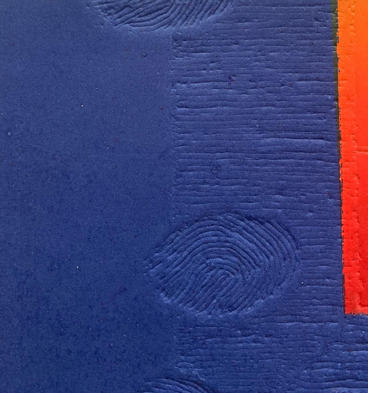 Signs 1. Linocut, Embossed print, Op art, Abstract Print, Colorful, Polish art For Sale 5