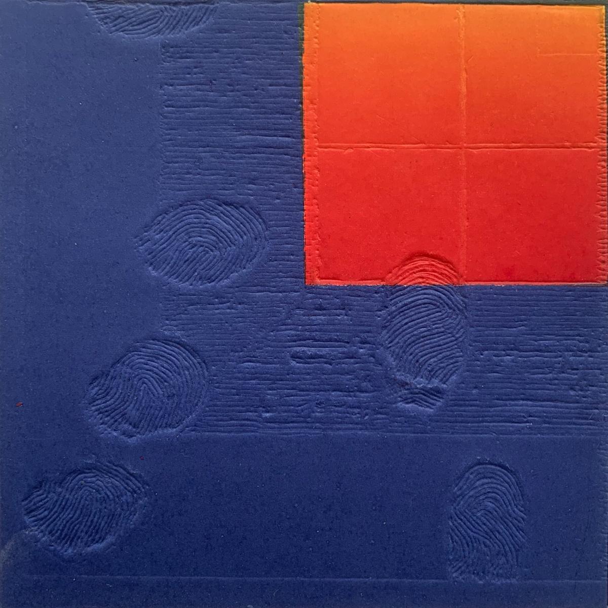 Segni 1. Linocut, Stampa in rilievo, Op art, Stampa astratta, Colorata, Arte polacca