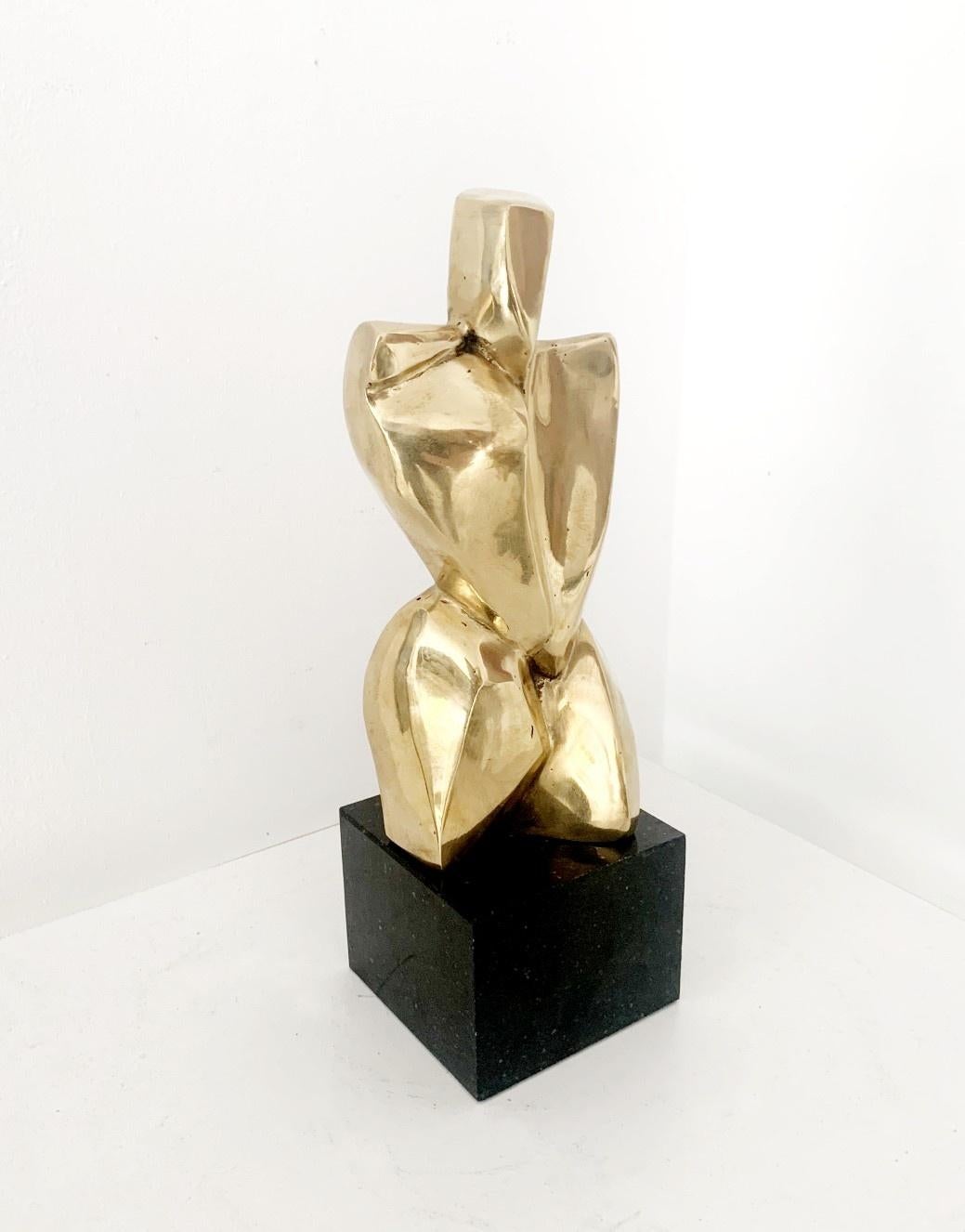 Nude - 21st Century, Contemporary Brass Figurative Sculpture, Polish art - White Nude Sculpture by Ryszard Piotrowski