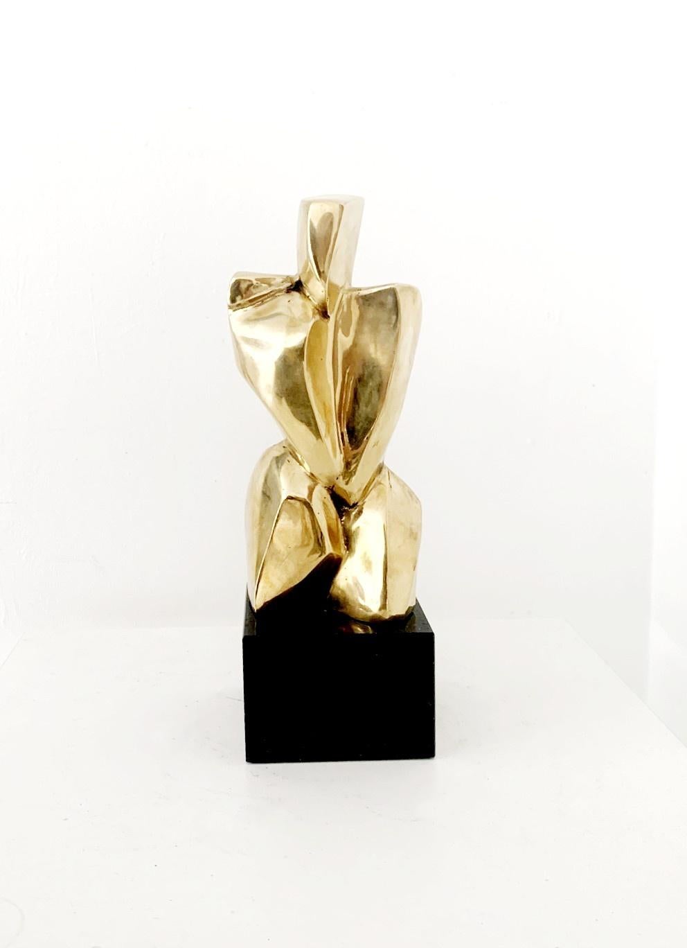 Nu - 21e siècle, Contemporary Brass Figurative Sculpture, Polish art