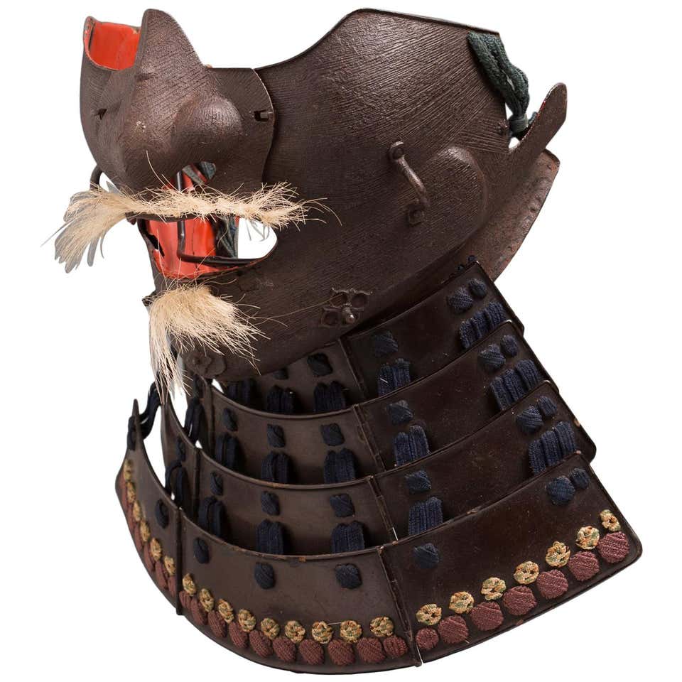 Japanese Menpo Mask - 2 For Sale on 1stDibs