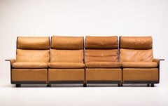RZ 620 High Back Four-Seat Leather Sofa by Dieter Rams for Vitsoe