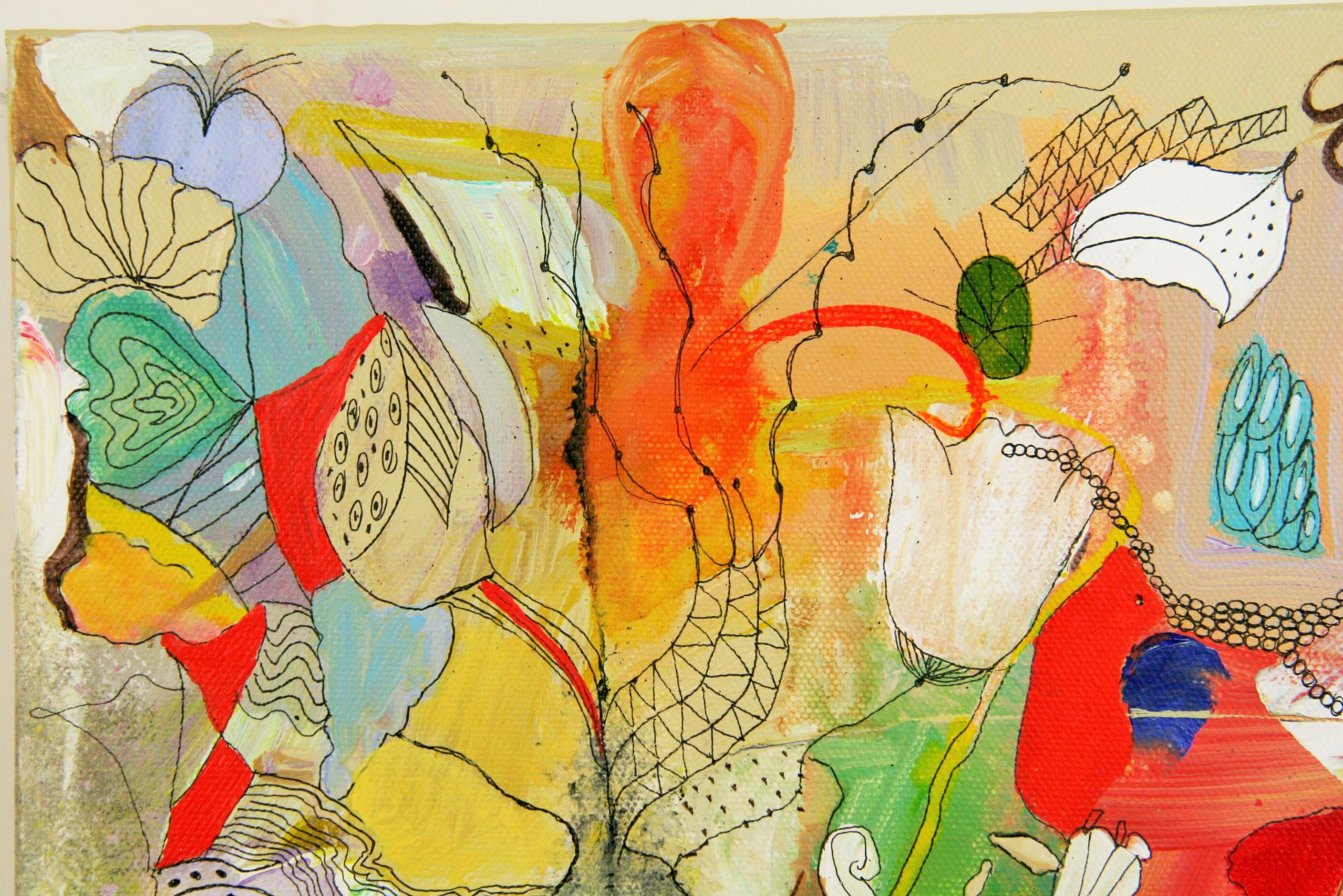 Mixed Media Fantasy Abstract Painting #1 For Sale 3