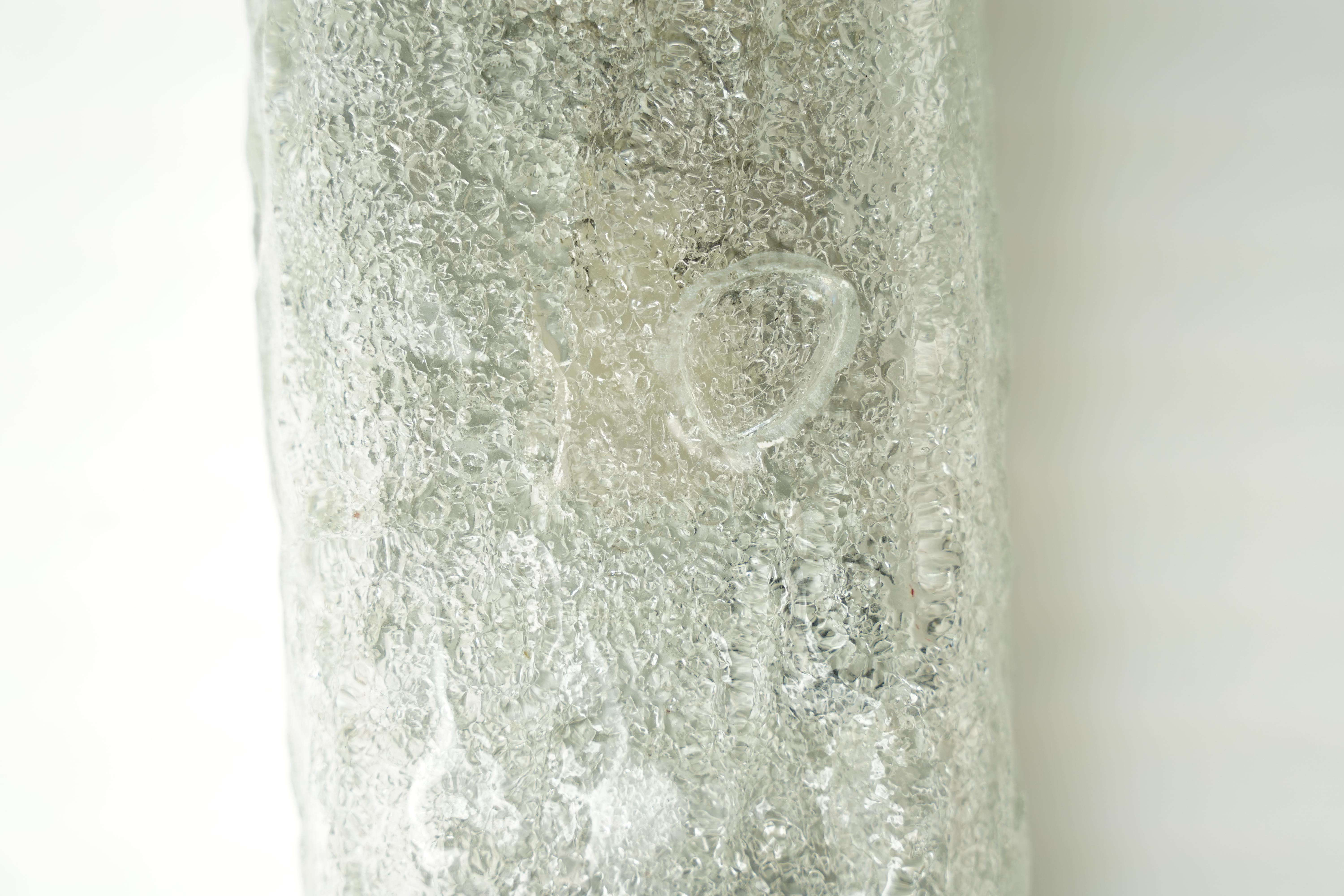 Hand-Carved RZB Murano Glass Sconce, Germany, 1960 For Sale