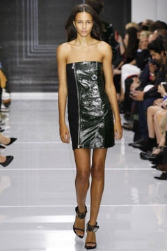S/16 L#18 NEW VERSUS VERSACE + ANTHONY VACCARELLO EMBELLISHED LEATHER Dress 38-2