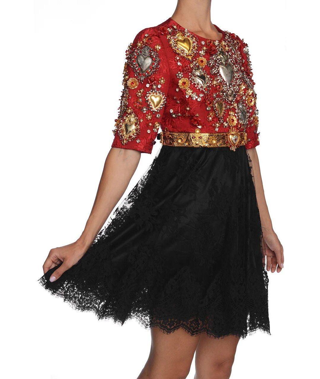 S/2015 L#2 Vestido de encaje Dolce & Gabbana de Celebrity Closet Talla EU 40 Negro en venta