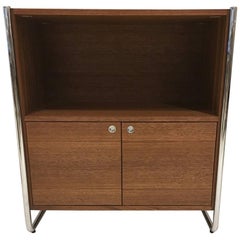 S 290 Sideboard-Schrank aus Nussbaumholz und Stahlrohr von Gebruder Thonet