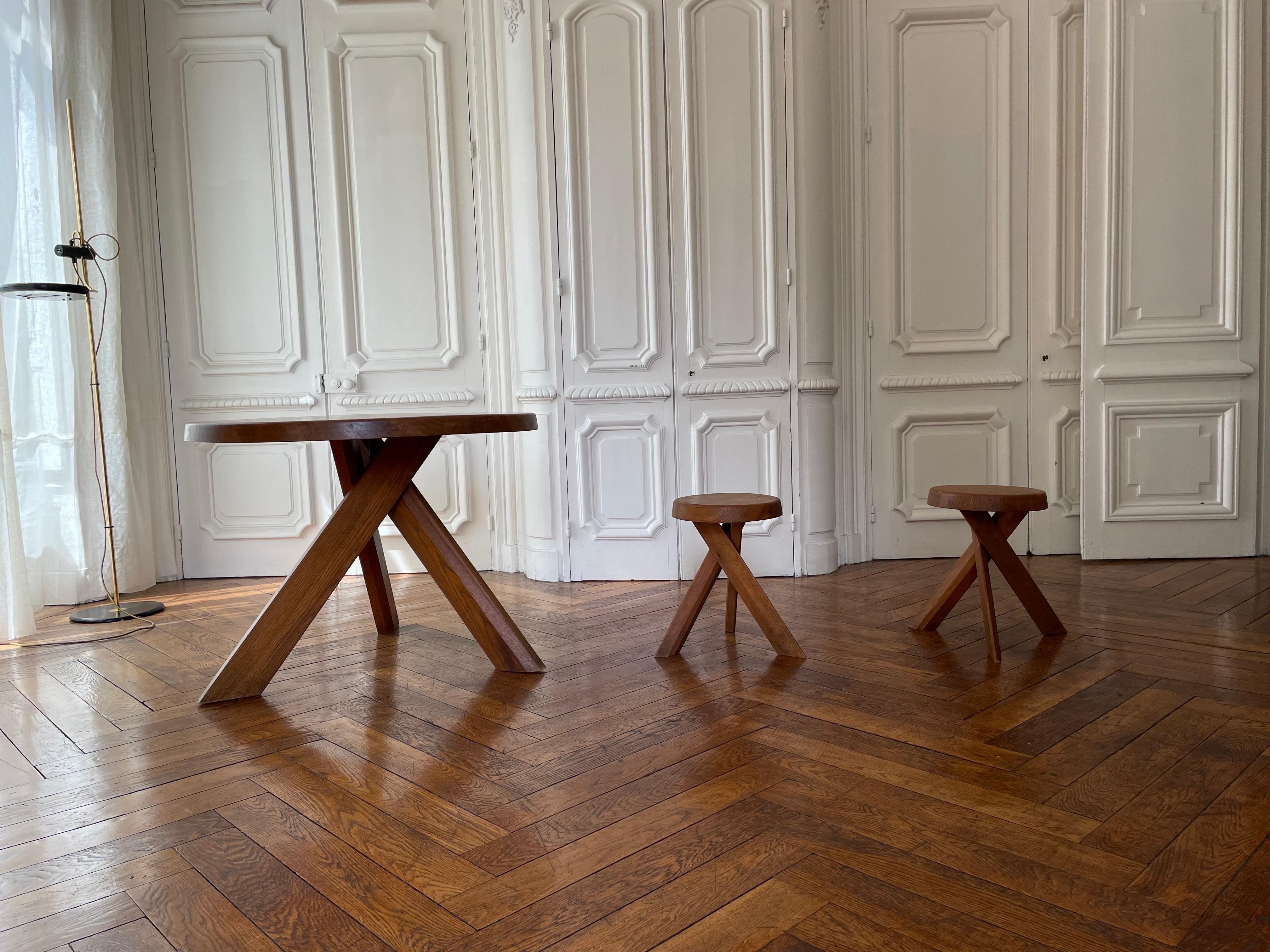 S 31 a Stool by Pierre Chapo from 1978 in French Elm 3